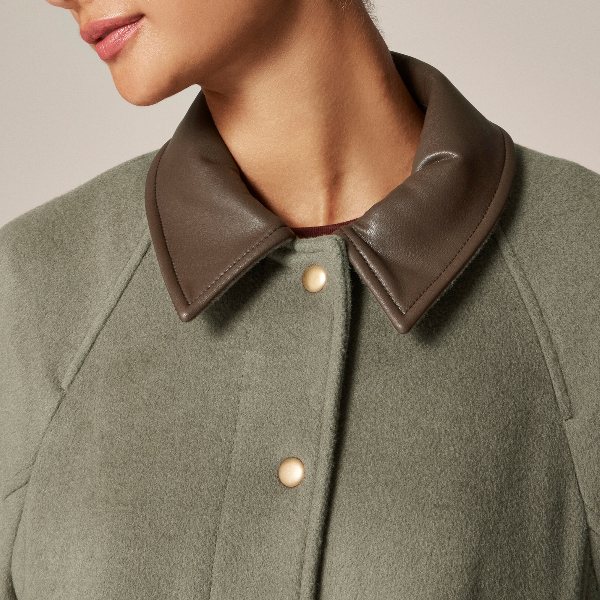 Long Barn Jacket™ in drapey wool blend