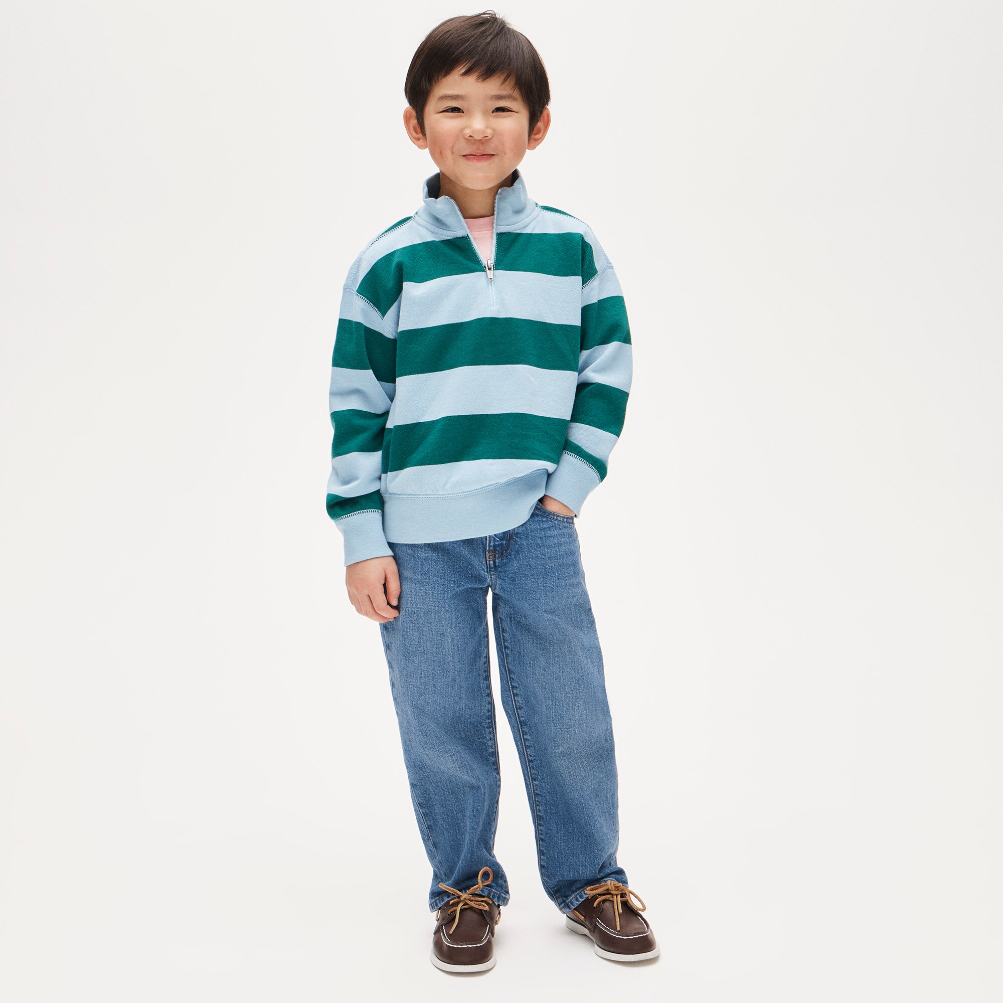 Kids' rugby quarter-zip pullover