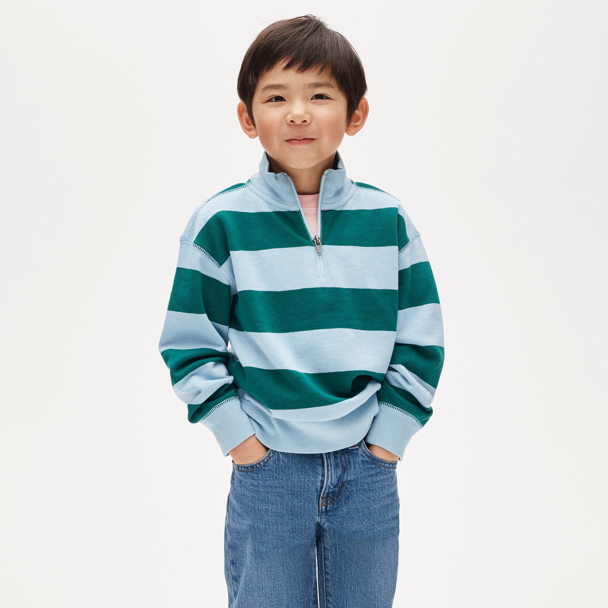 boys Kids' rugby quarter-zip pullover