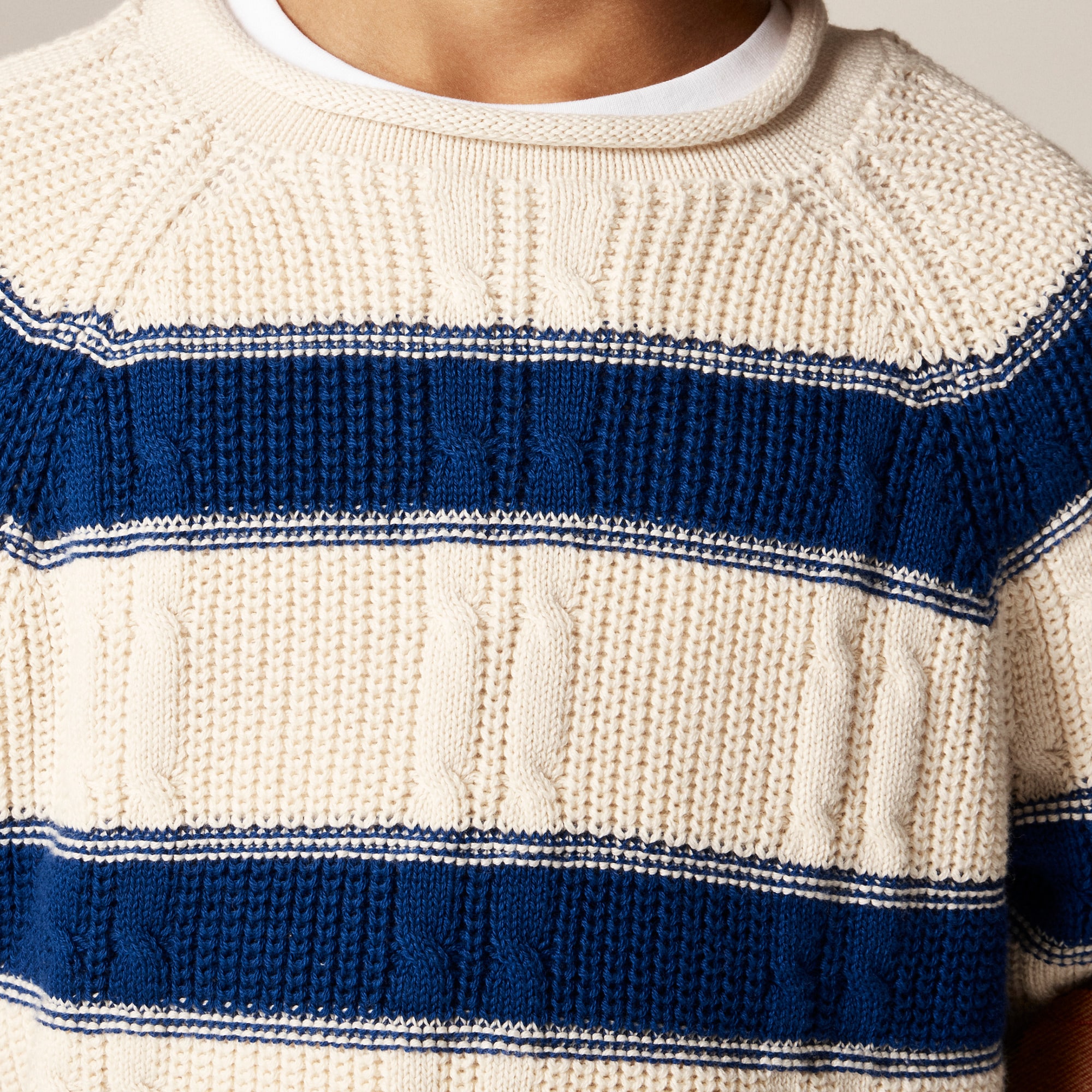 Kids' 1988 Cable-knit Rollneck™ Sweater In Stripe For Boys | J.Crew