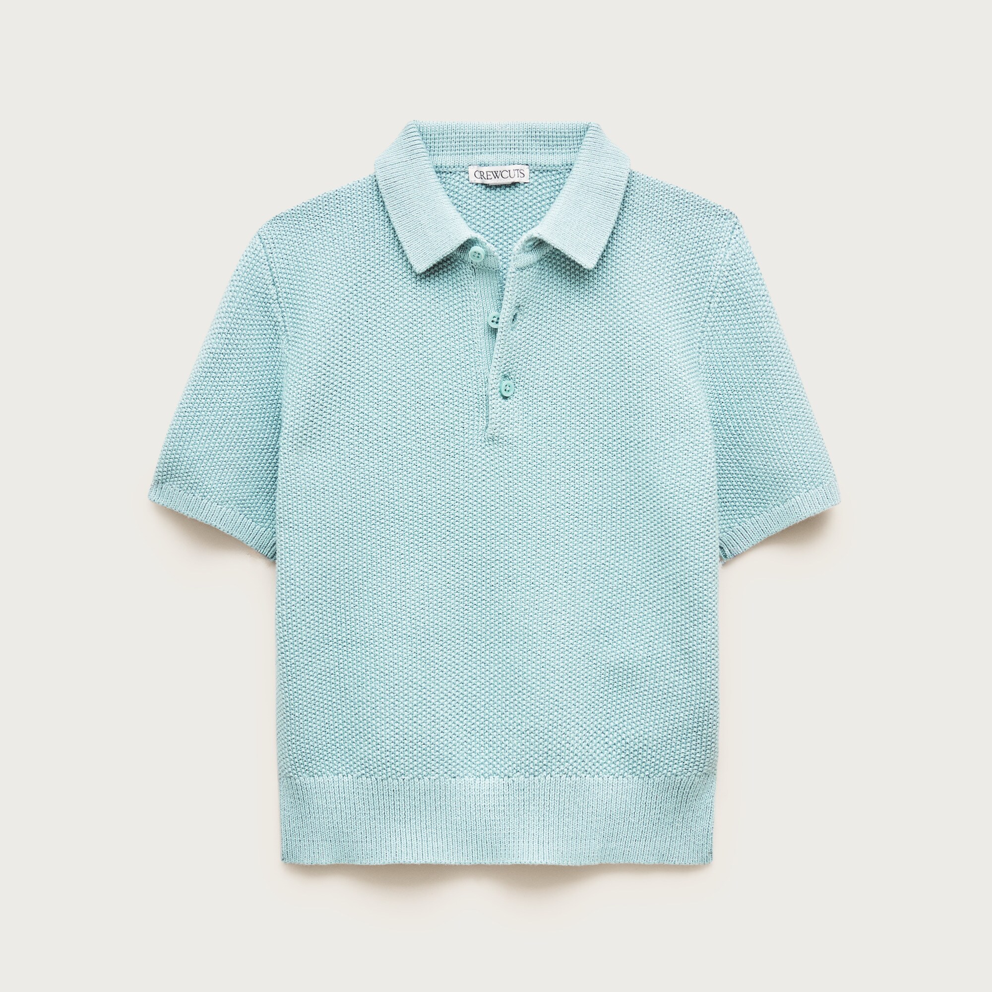 Kids' short-sleeve seed-stitch sweater-polo