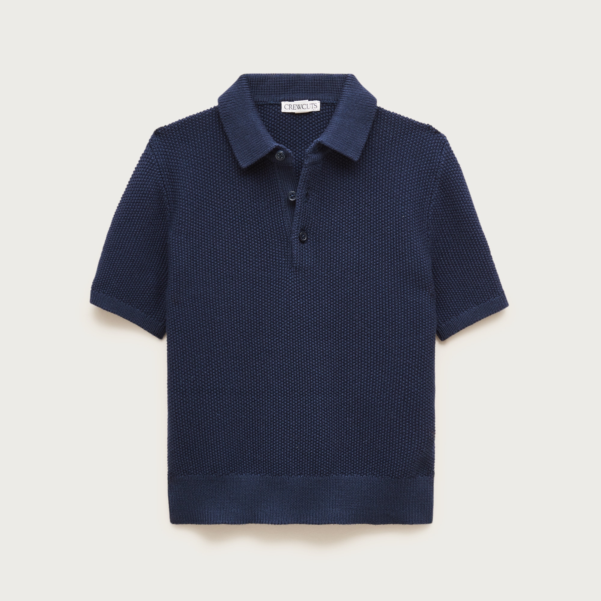 Kids' short-sleeve seed-stitch sweater-polo