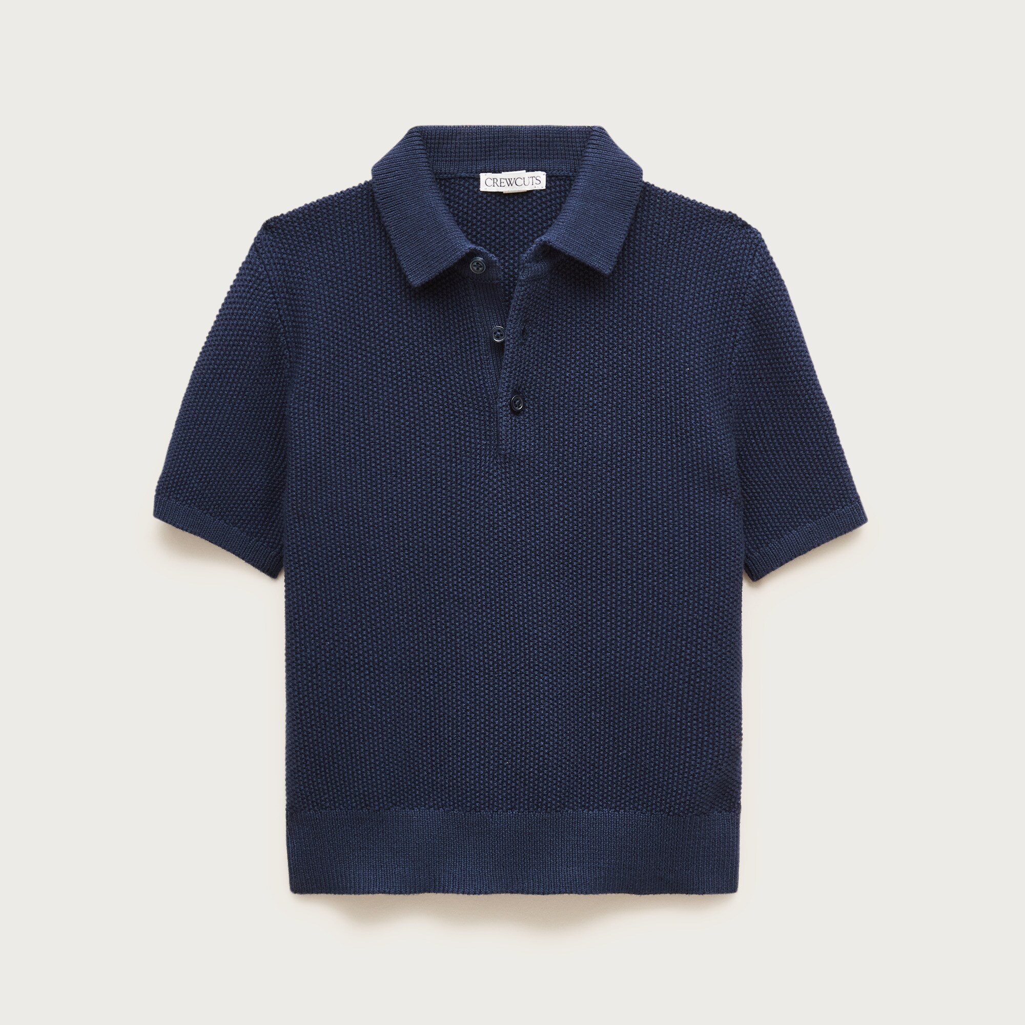 Kids' short-sleeve seed-stitch sweater-polo