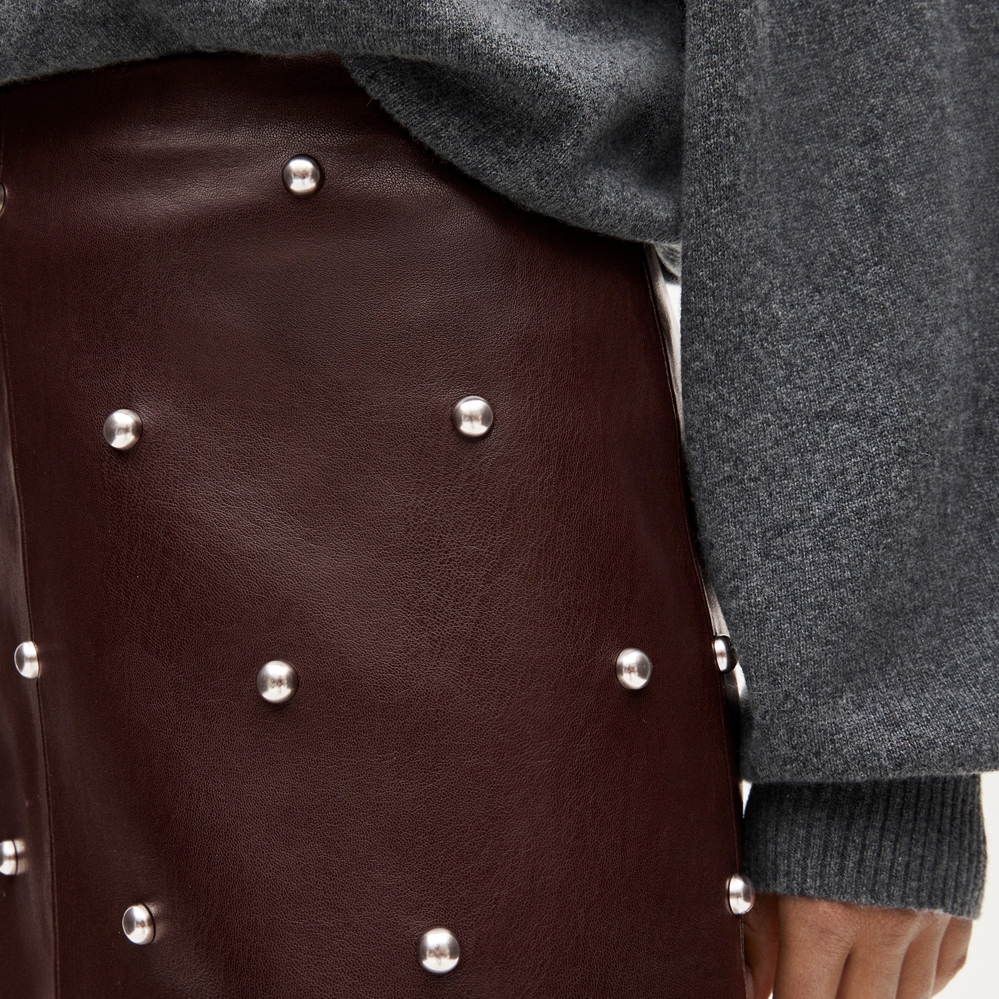 Collection Fairfax skirt in studded faux leather