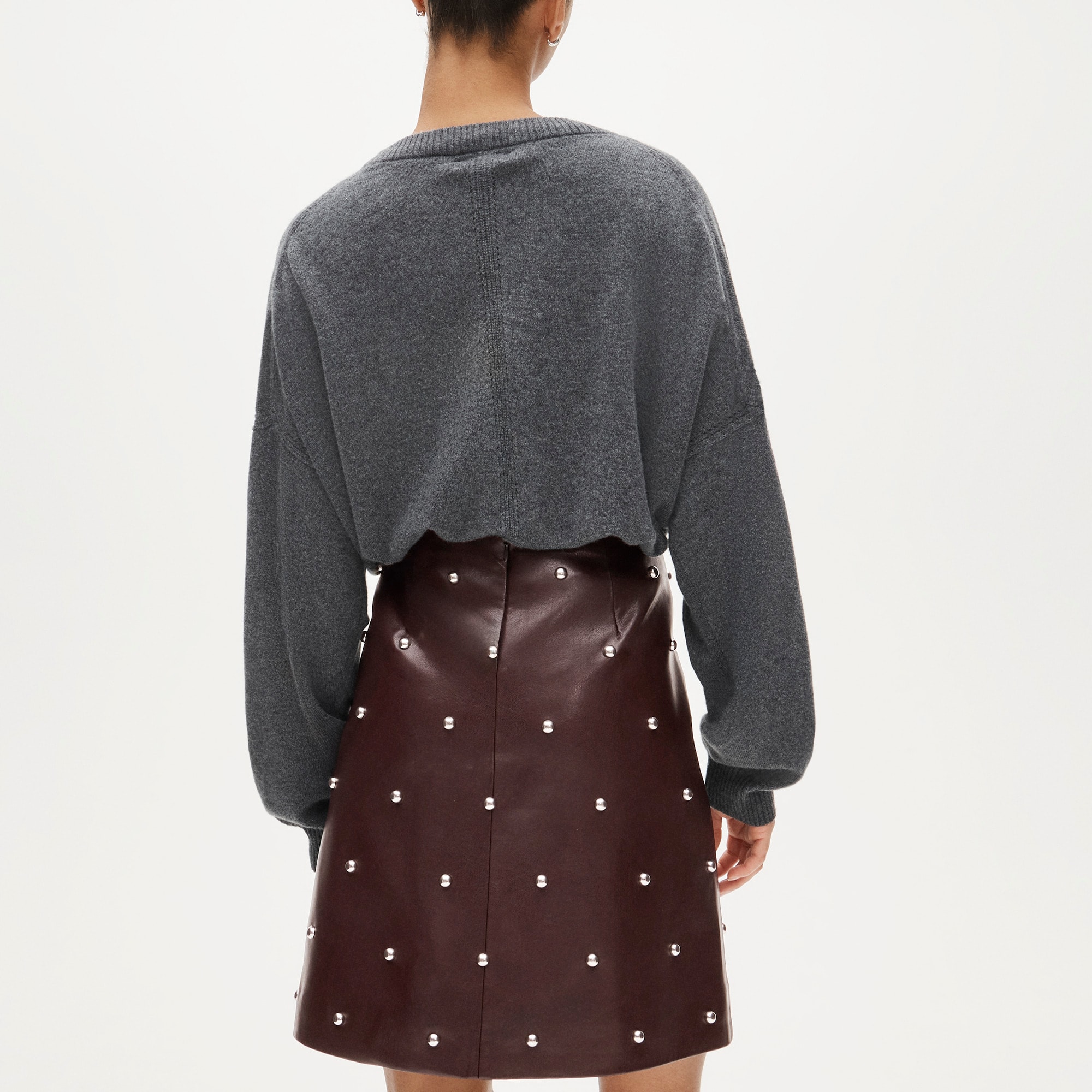 Collection Fairfax skirt in studded faux leather