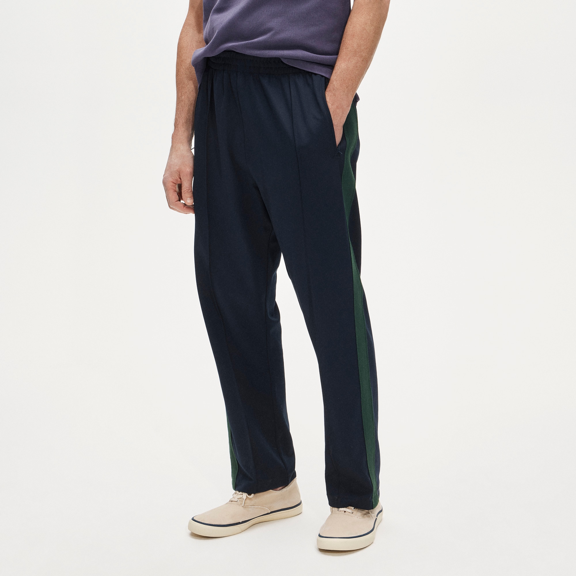 Side-stripe Knit Track Pant For Men | J.Crew