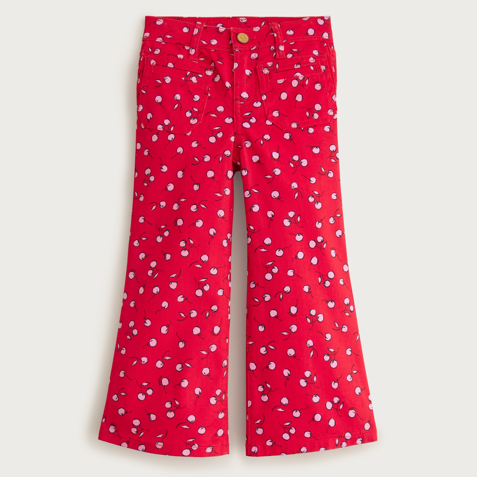  Girls' cherry chino trouser