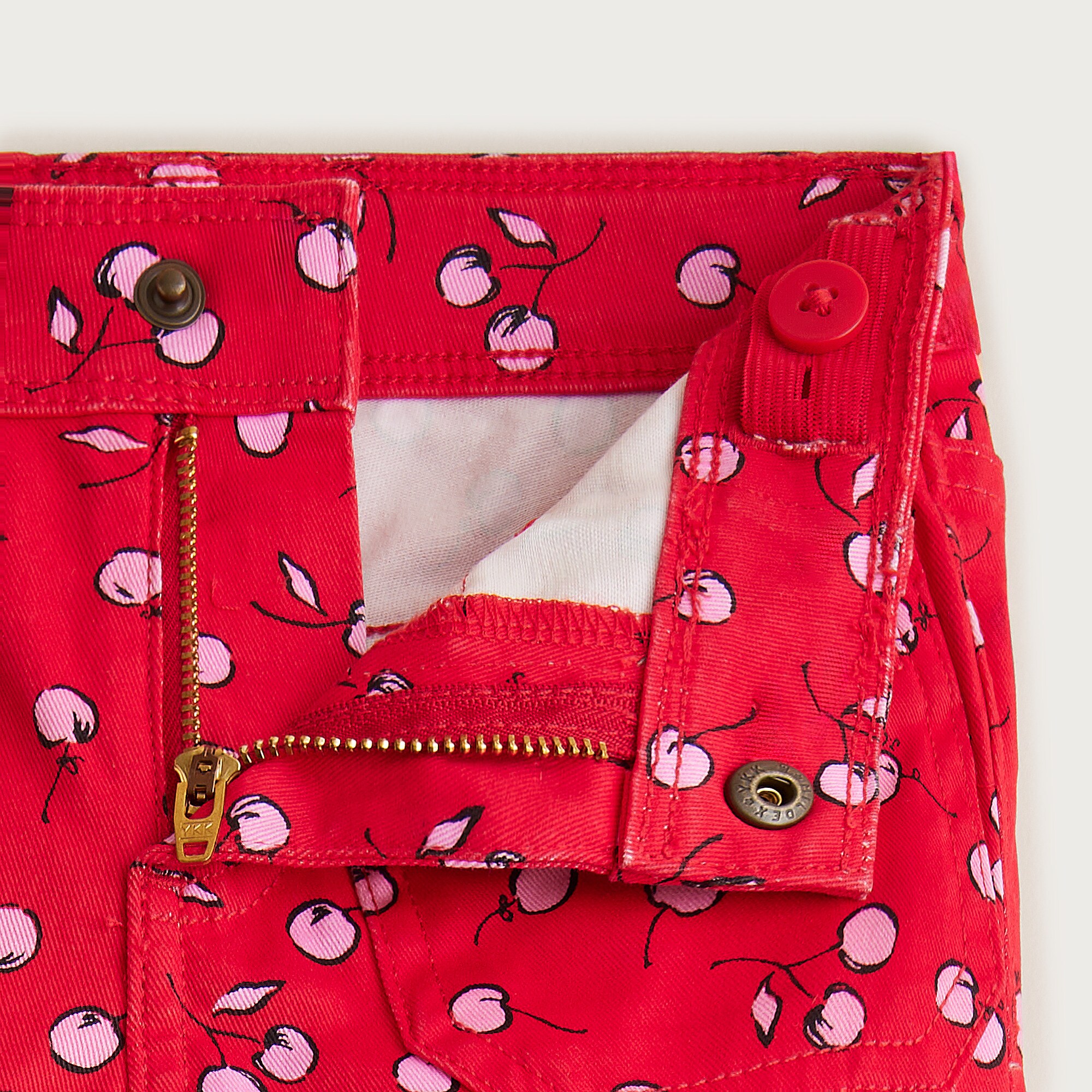 Girls' cherry chino trouser