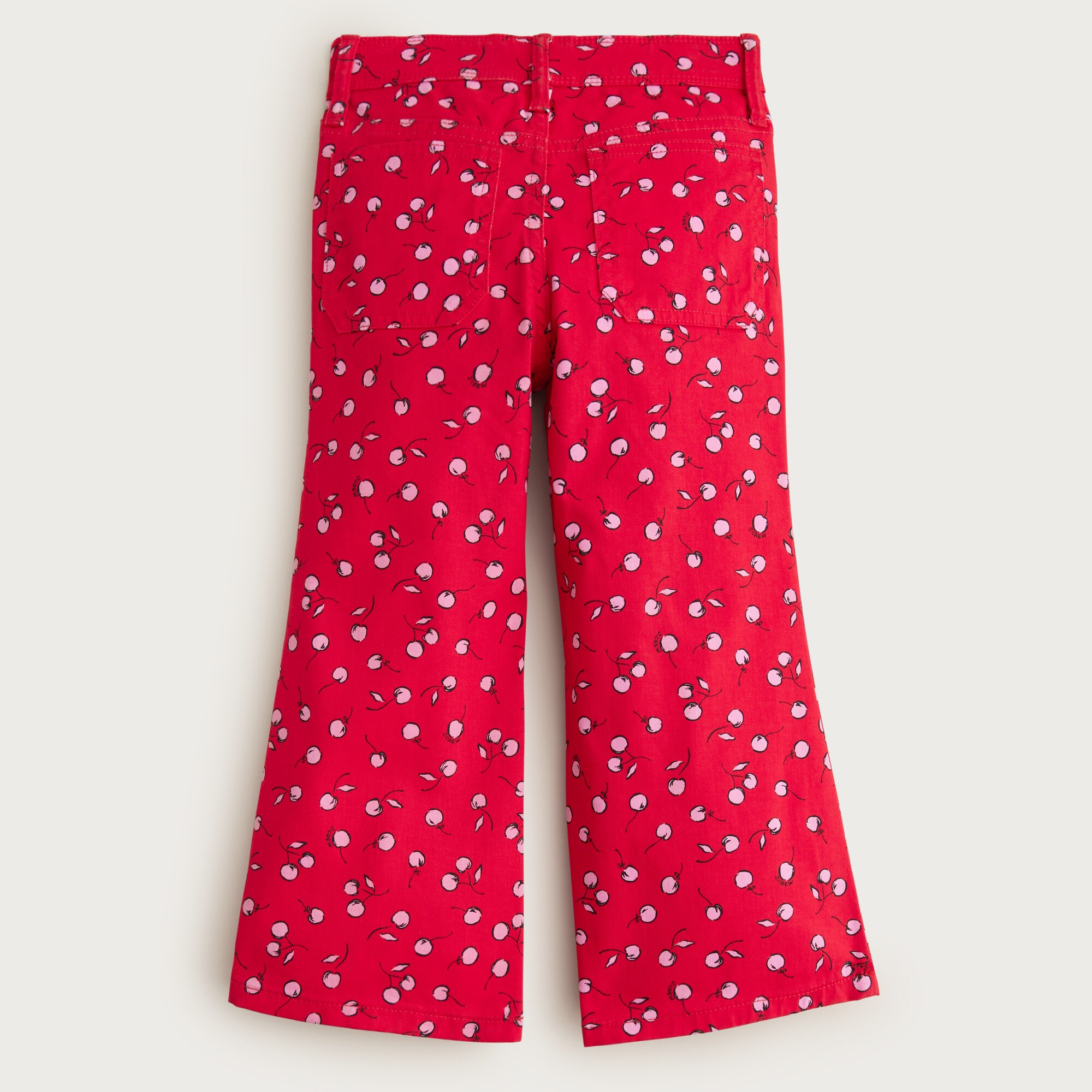 Girls' cherry chino trouser