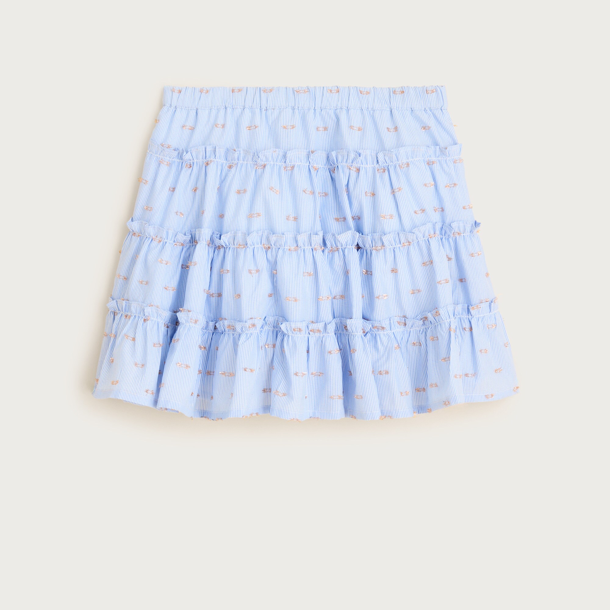 Girls' pull-on tiered skirt with Lurex® metallic threads