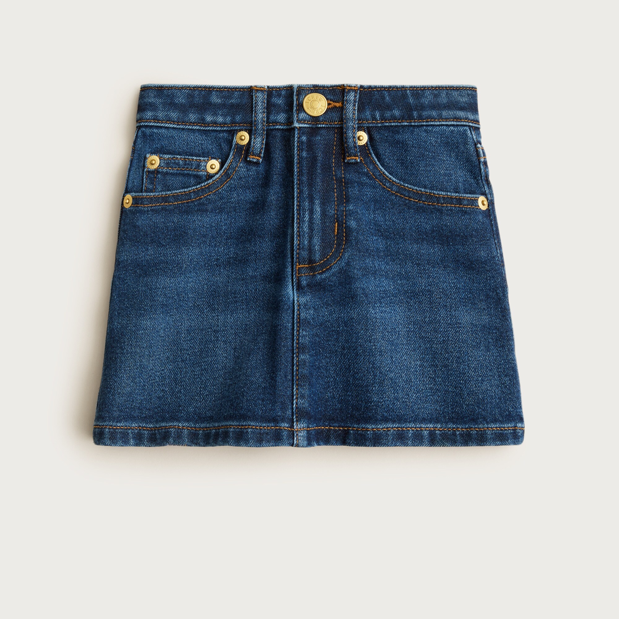 Girls' classic stretch denim skirt