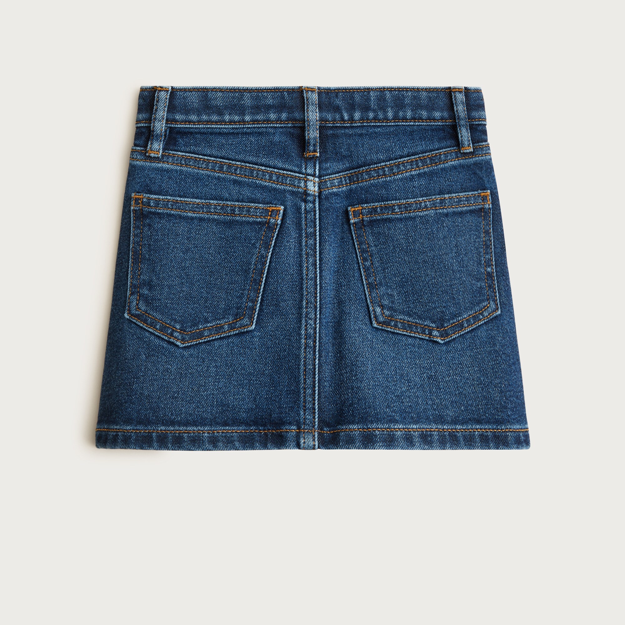 Girls' classic stretch denim skirt