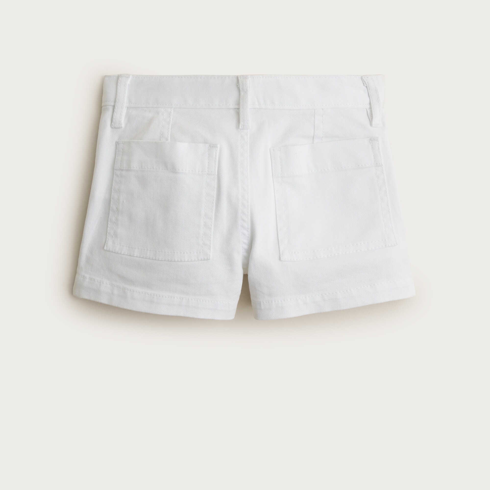 Girls' embroidered chino short