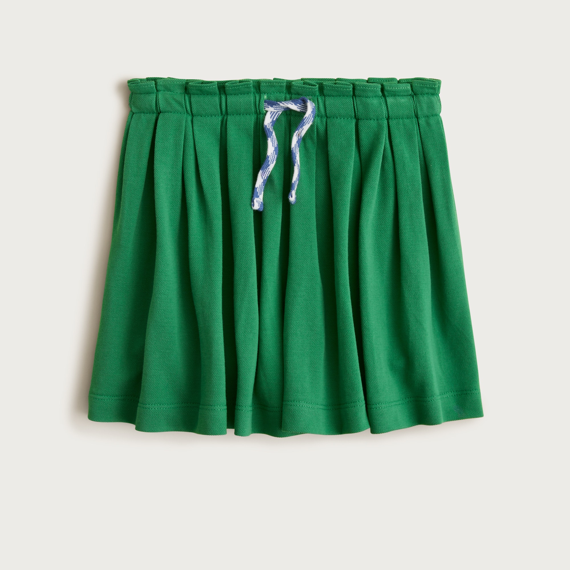 Girls' piqué pleated skirt