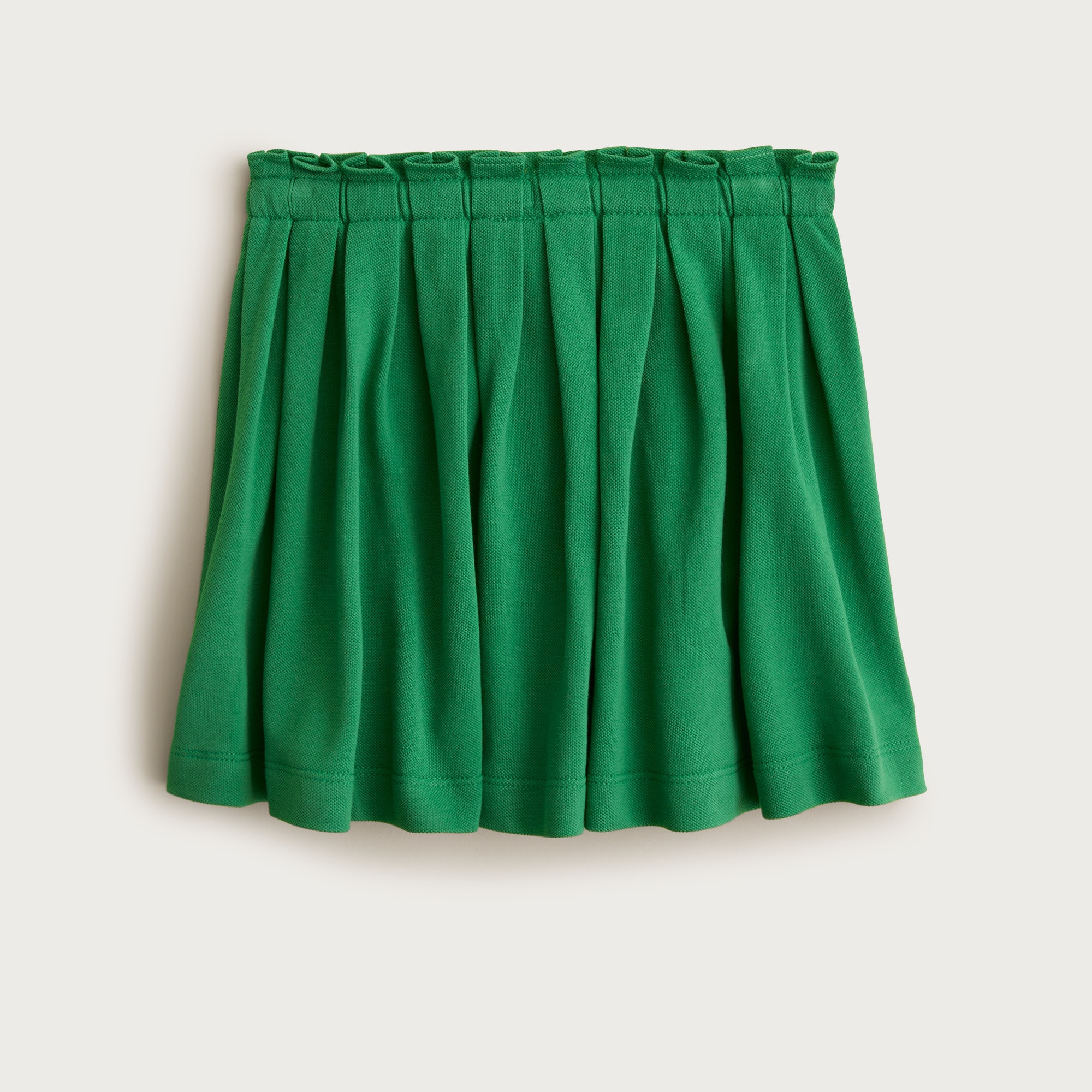 Girls' piqué pleated skirt