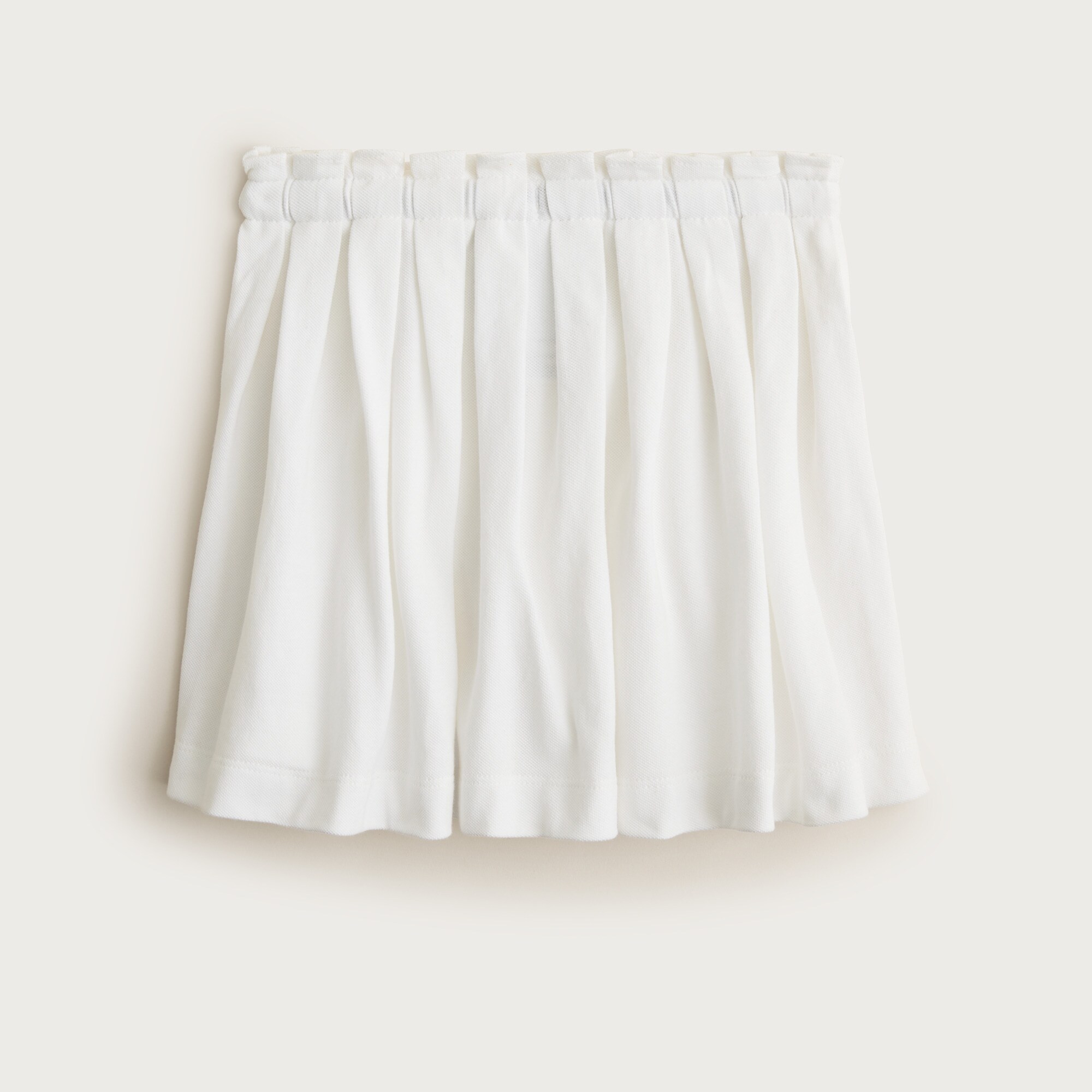 Girls' piqué pleated skirt