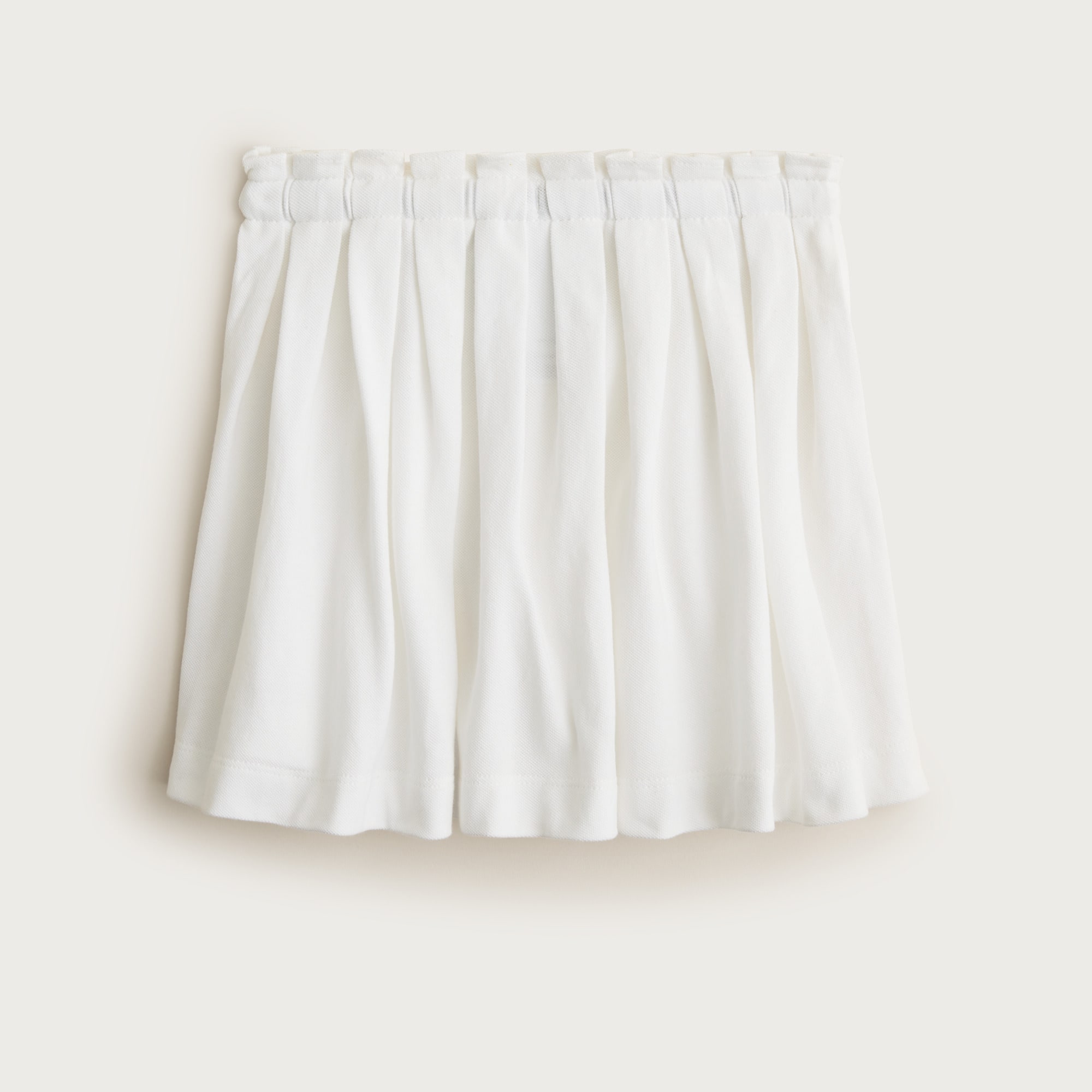 Girls' piqué pleated skirt