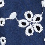 Girls' pull-on eyelet short WHITE ON OXBOW BLUE EYE