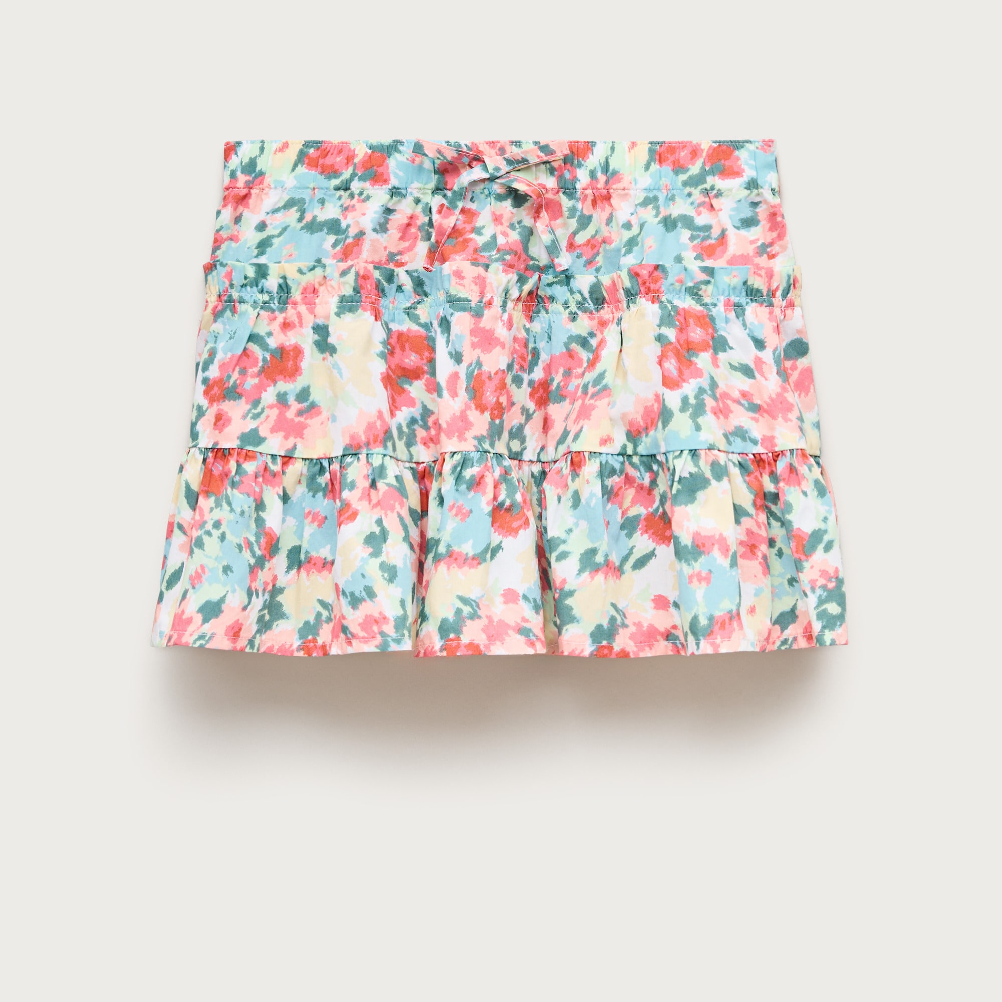 Girls' tiered skirt in floral