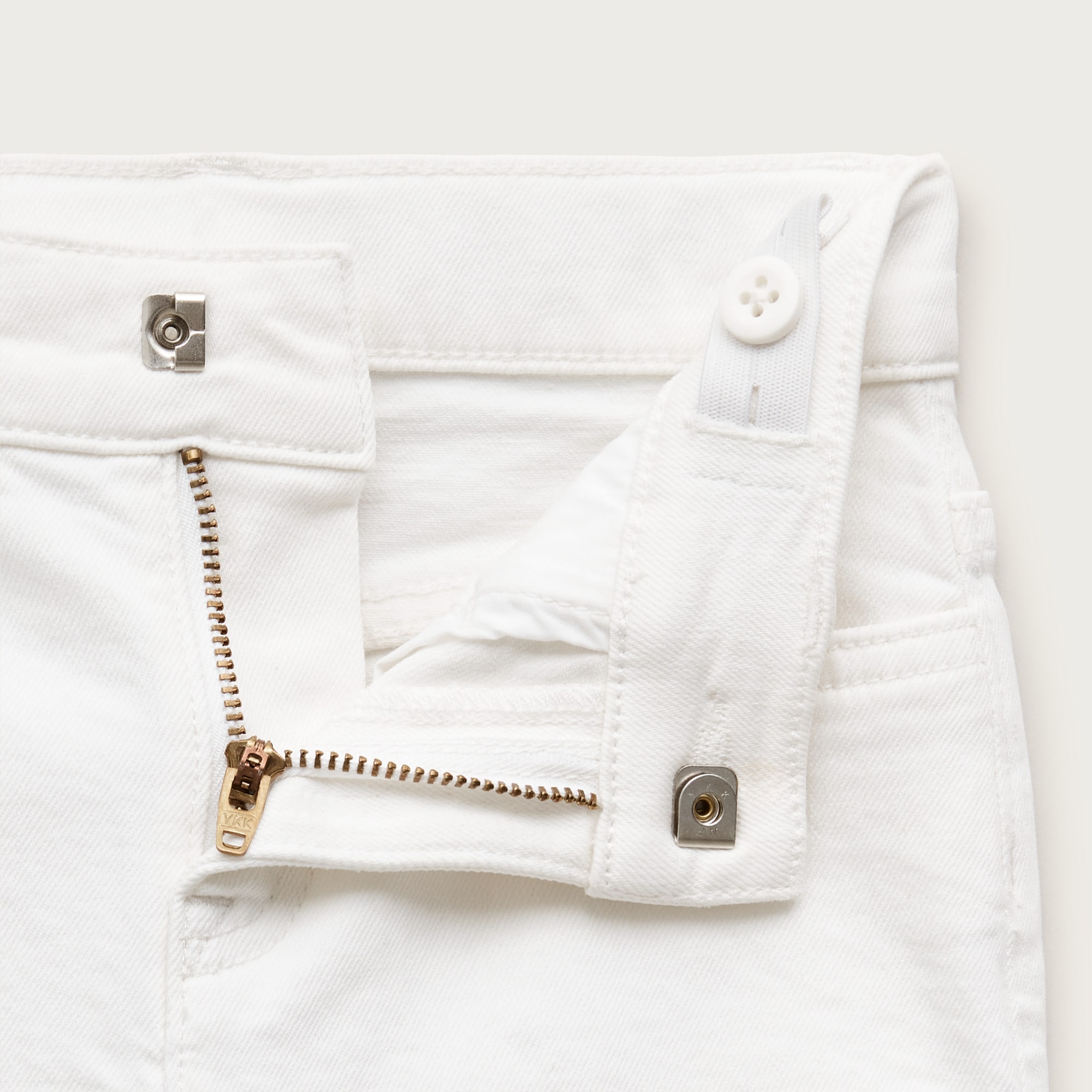 Girls' island denim short in white - thumbnail 2