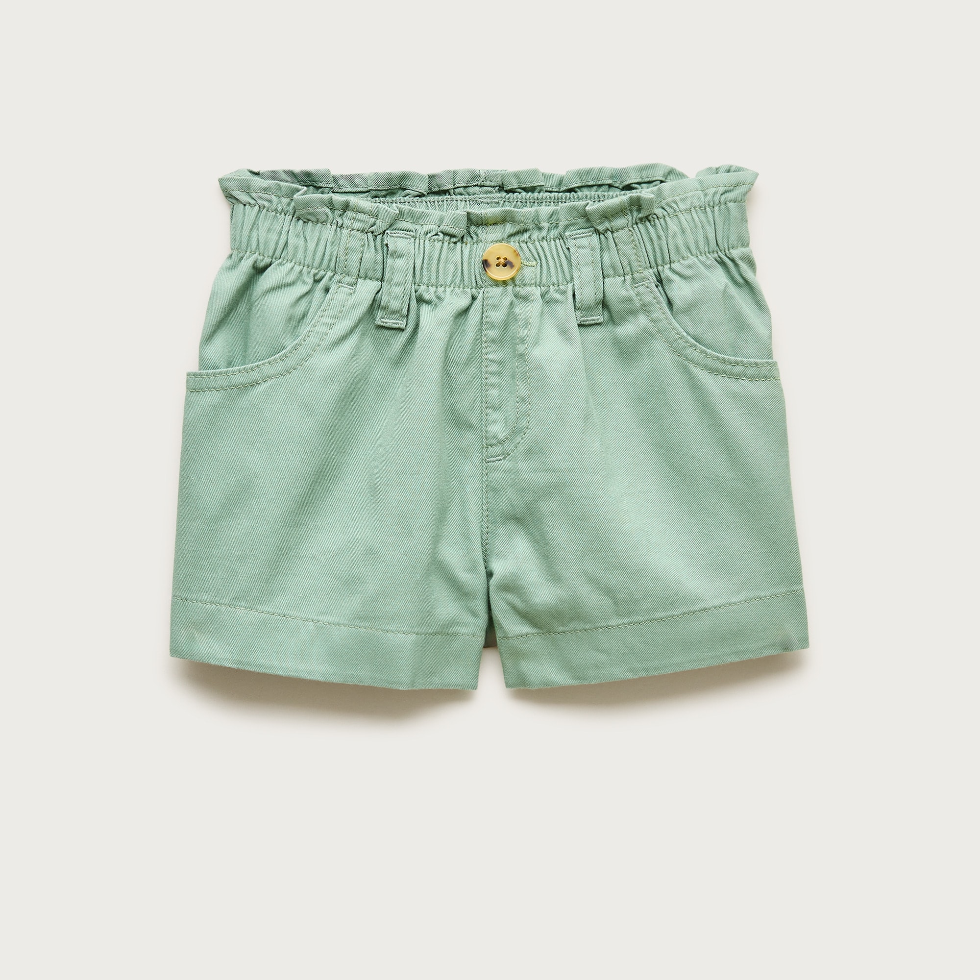 Girls' paper-bag short in chino
