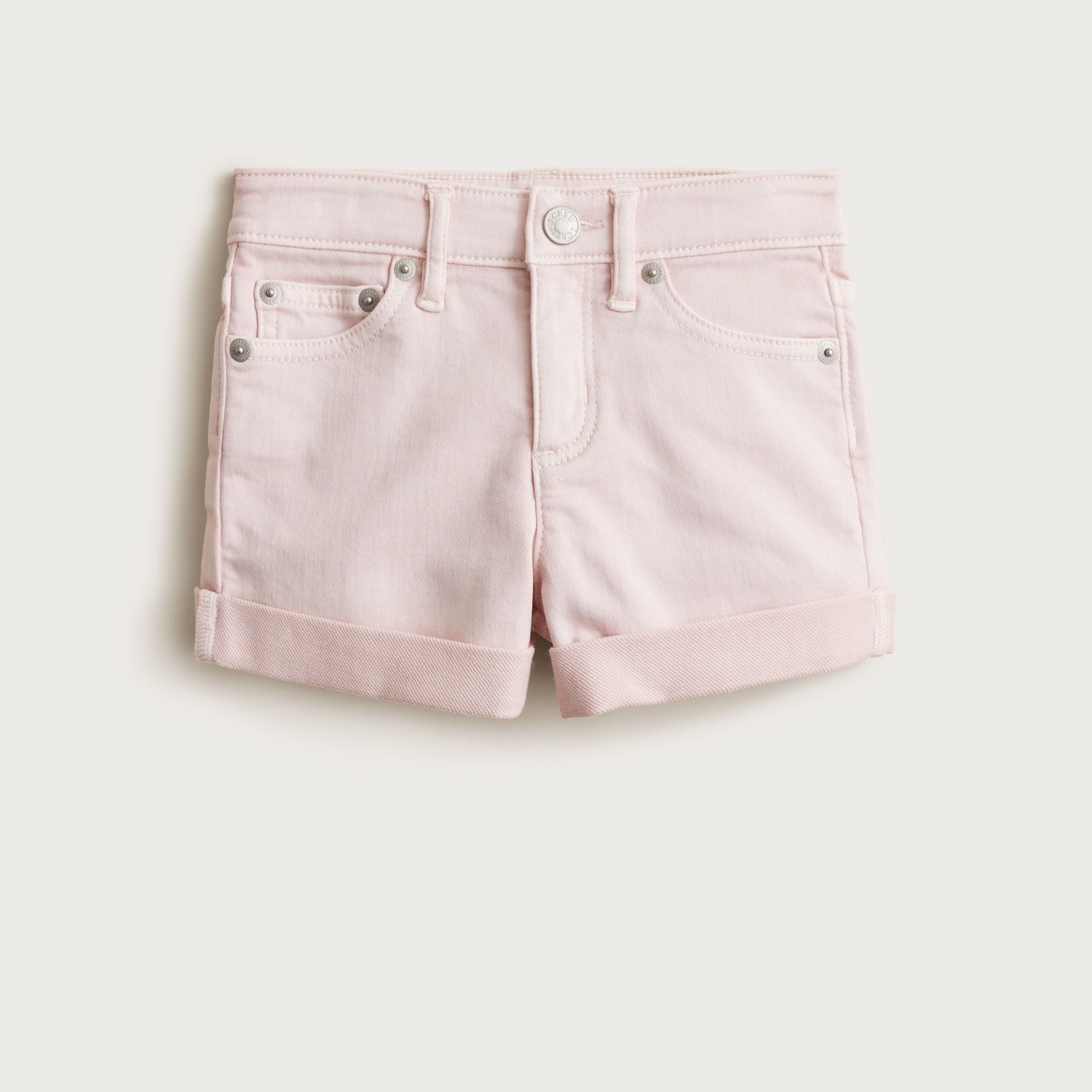 Girls' garment-dyed stretch denim short