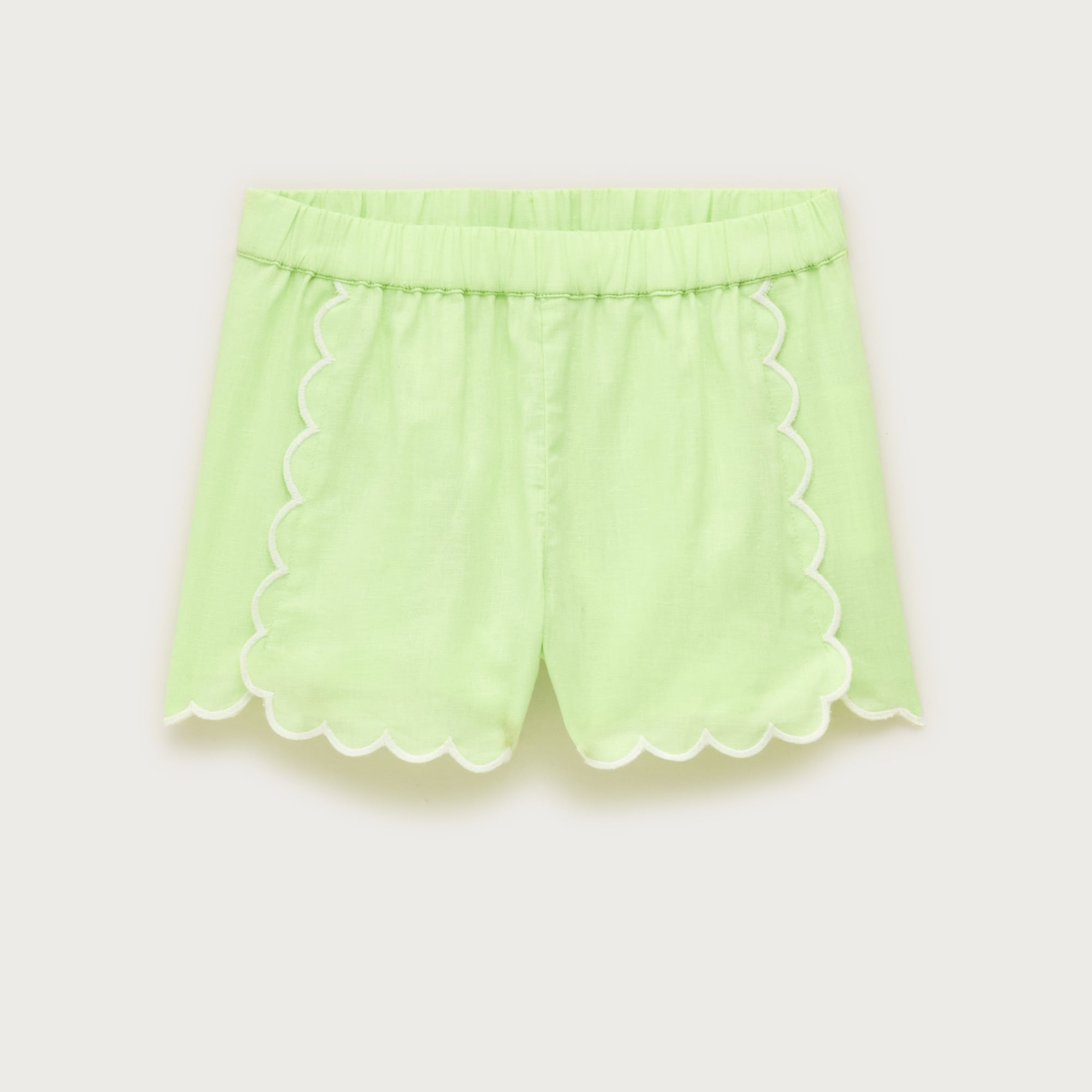Girls' scallop-trim short in linen blend from J.Crew - $69.50