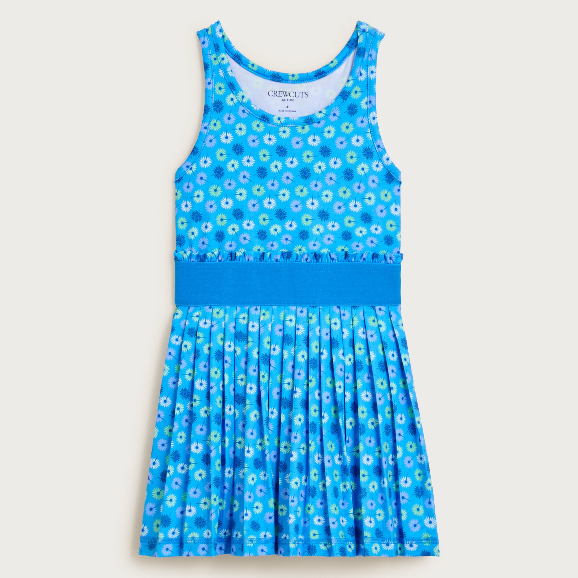 girls Girls' pleated active dress in performance jersey
