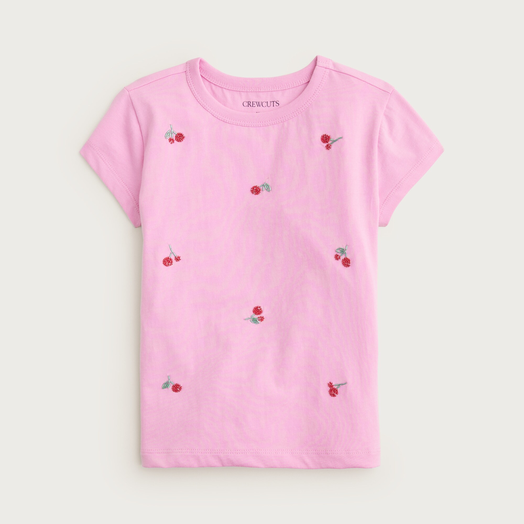 girls Girls' beaded cherry T-shirt