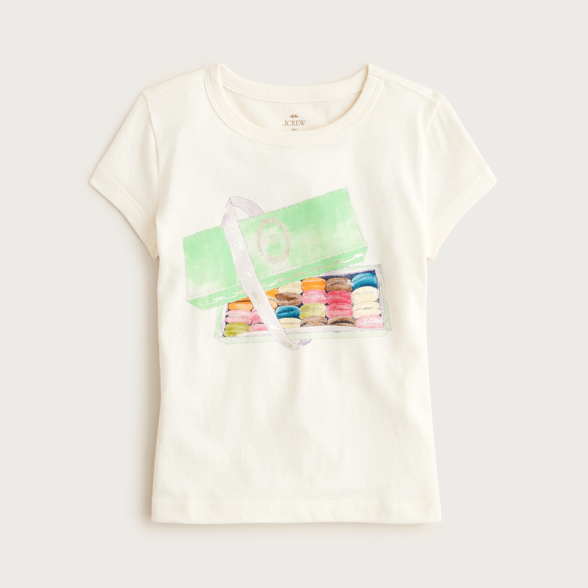 LADURÉE X Crewcuts girls' macaron graphic T-shirt with sequins from J.Crew - $39.50
