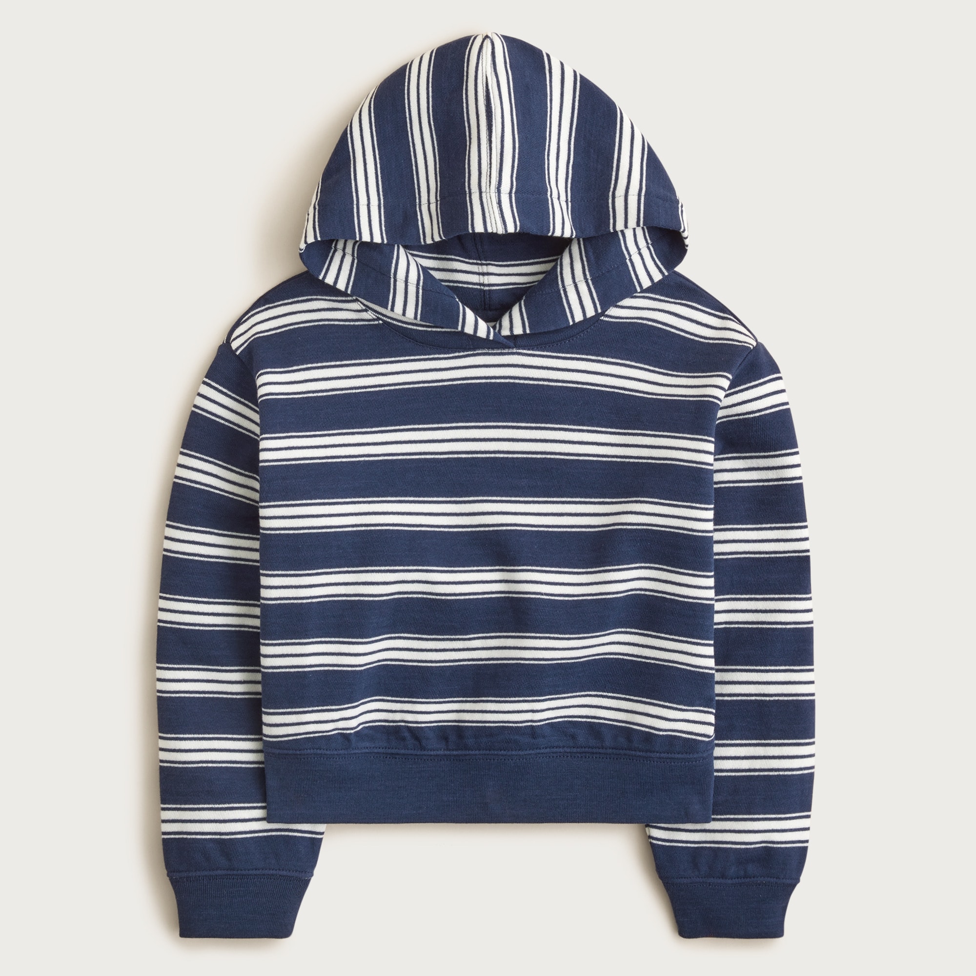 Girls' printed crewneck hoodie