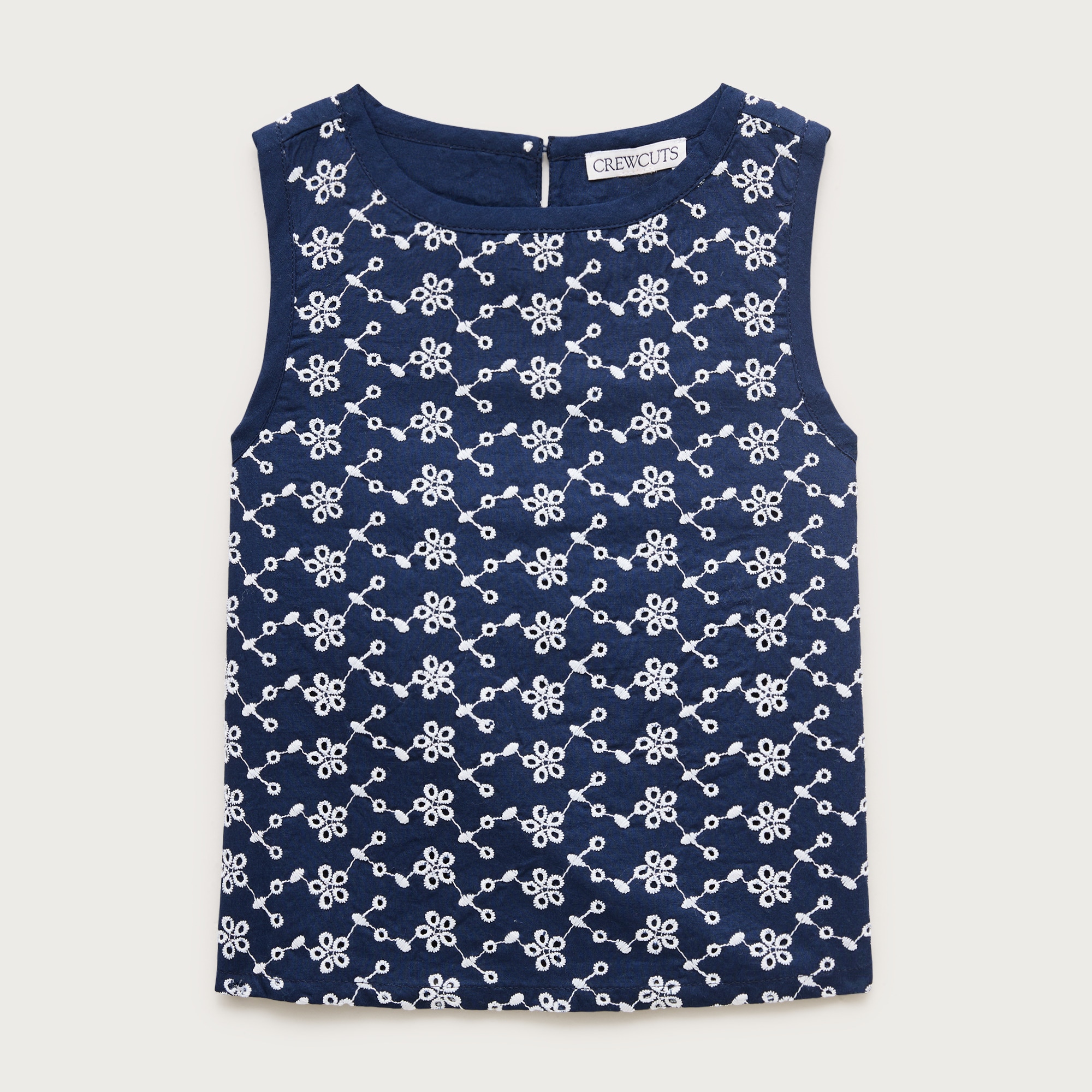 girls Girls' eyelet cross-back shell top