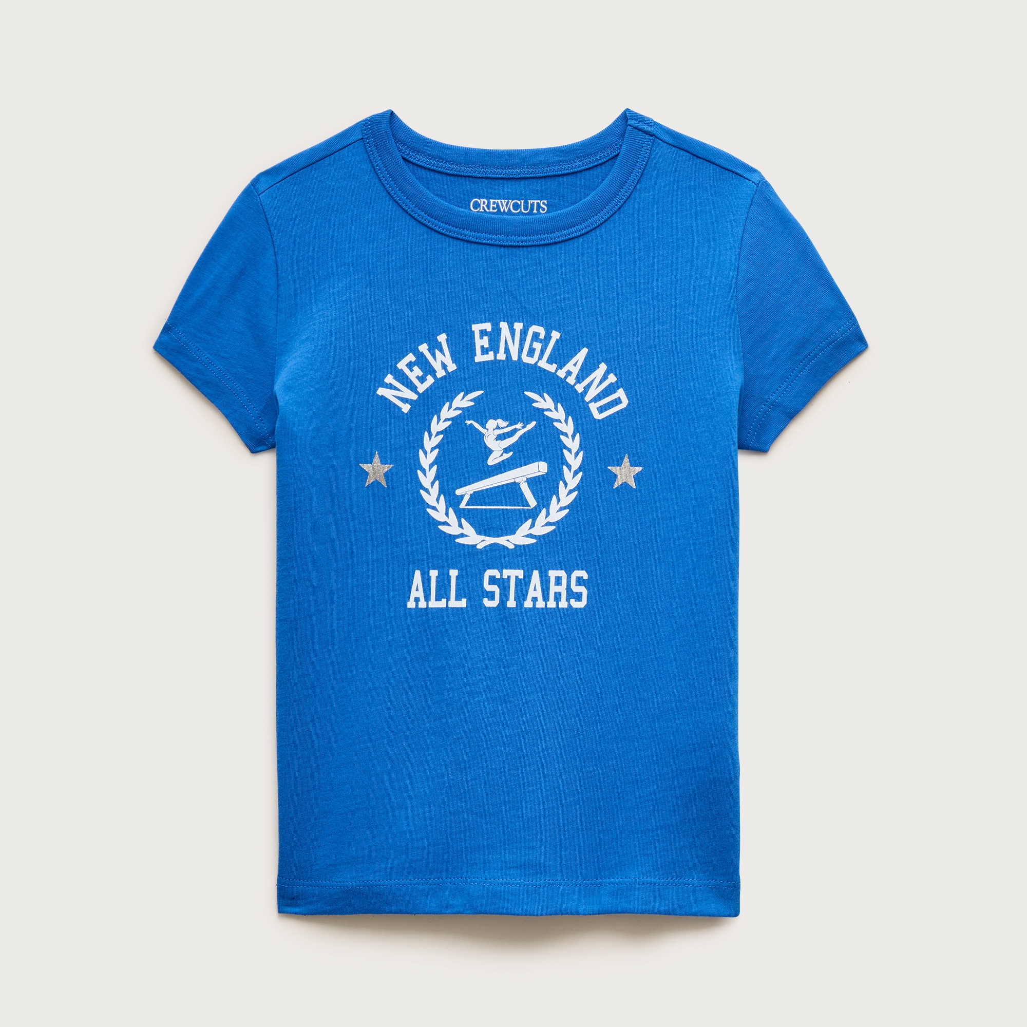 Girls' short-sleeve "All star gymnastics" graphic T-shirt with metallic foil from J.Crew - $14.50