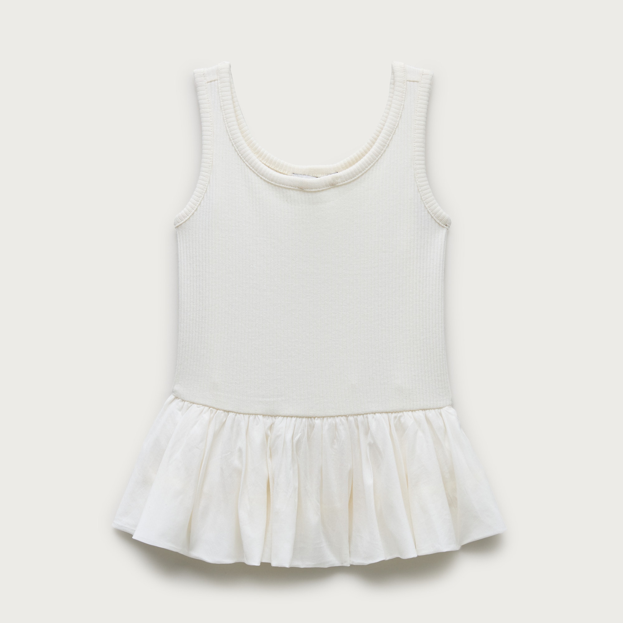 Girls' peplum tank top in vintage rib from J.Crew - $24.50