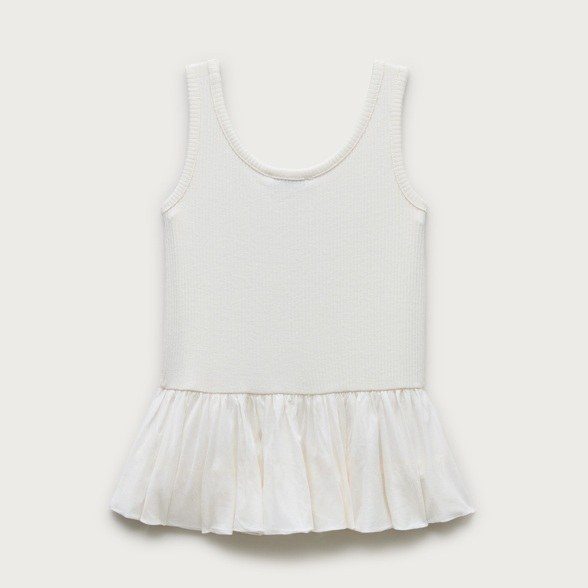 Girls' Peplum Tank Top In Vintage Rib For Girls | J.Crew