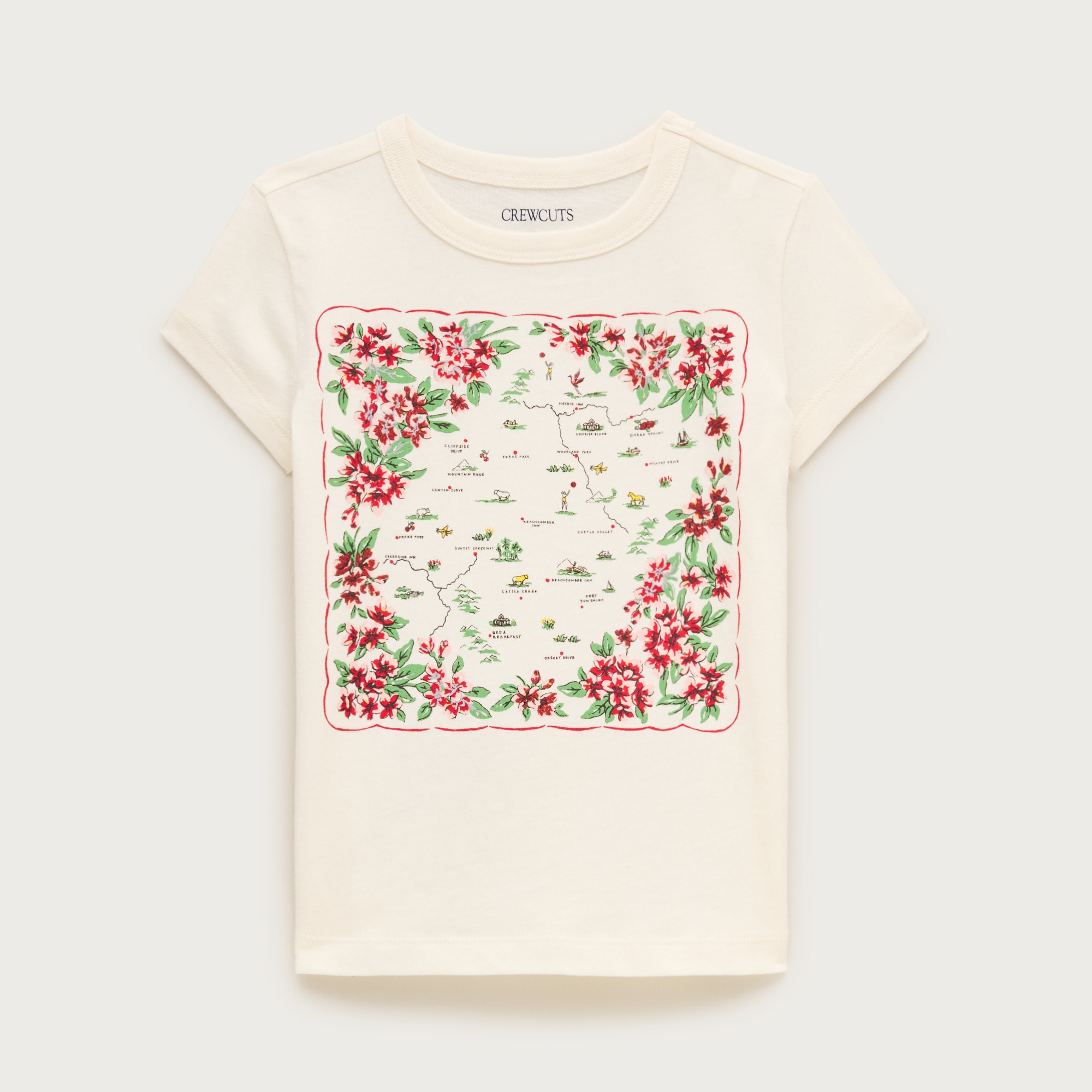 Girls' short-sleeve floral "Road trip" graphic T-shirt from J.Crew - $14.50