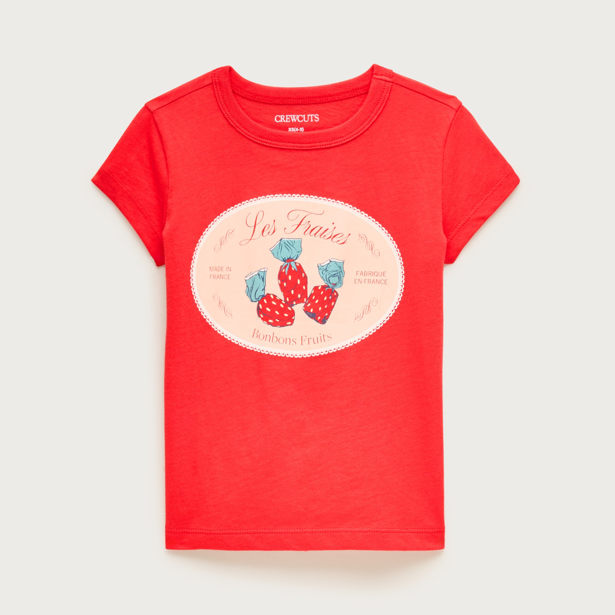 Girls' short-sleeve strawberry candy graphic T-shirt from J.Crew - $14.50