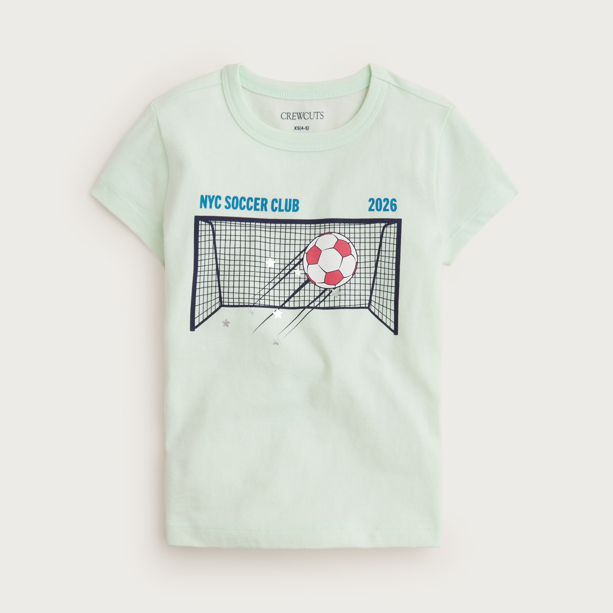 Girls' short-sleeve "NYC soccer club" graphic T-shirt