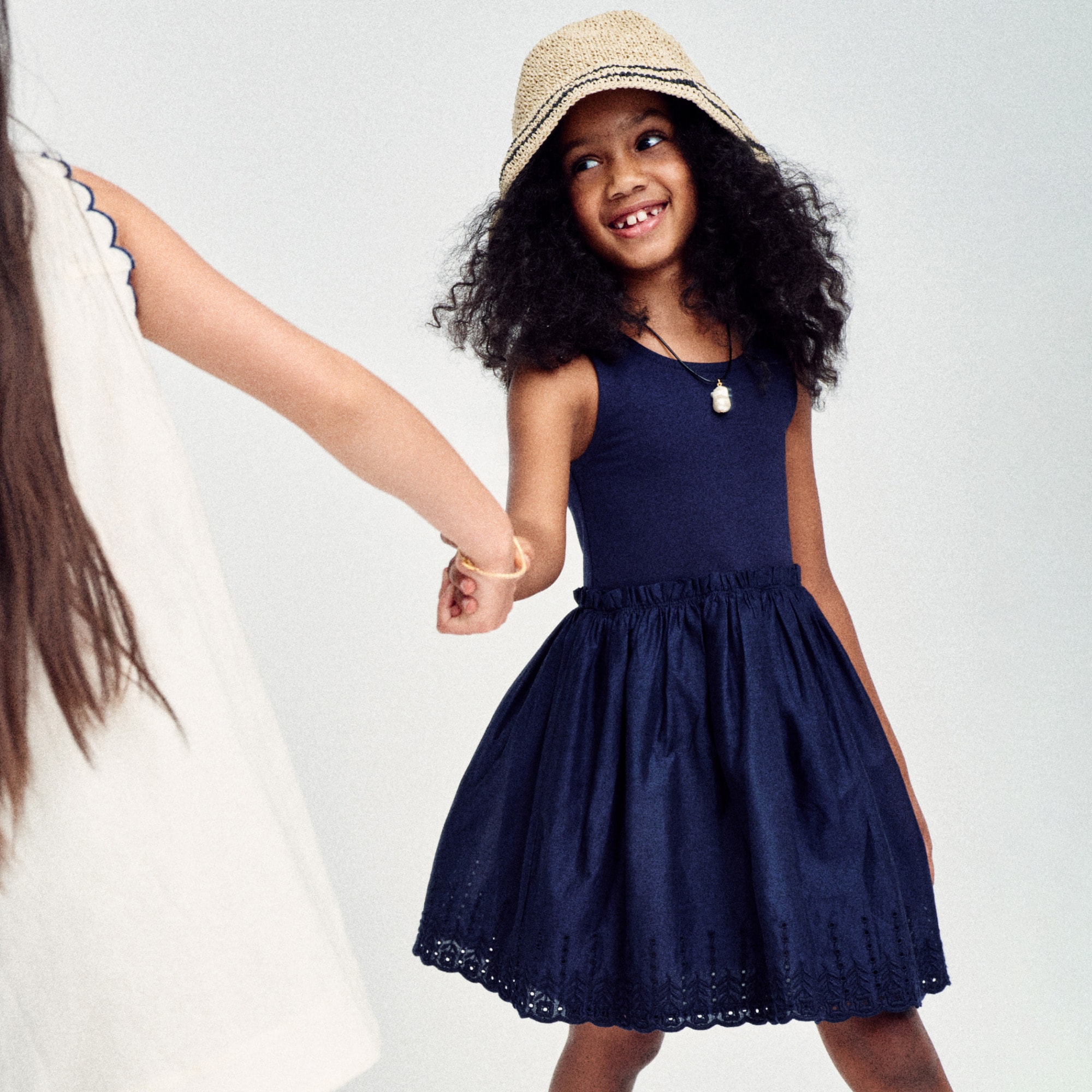 Girls' Eyelet-trim Mixy Dress For Girls | J.Crew