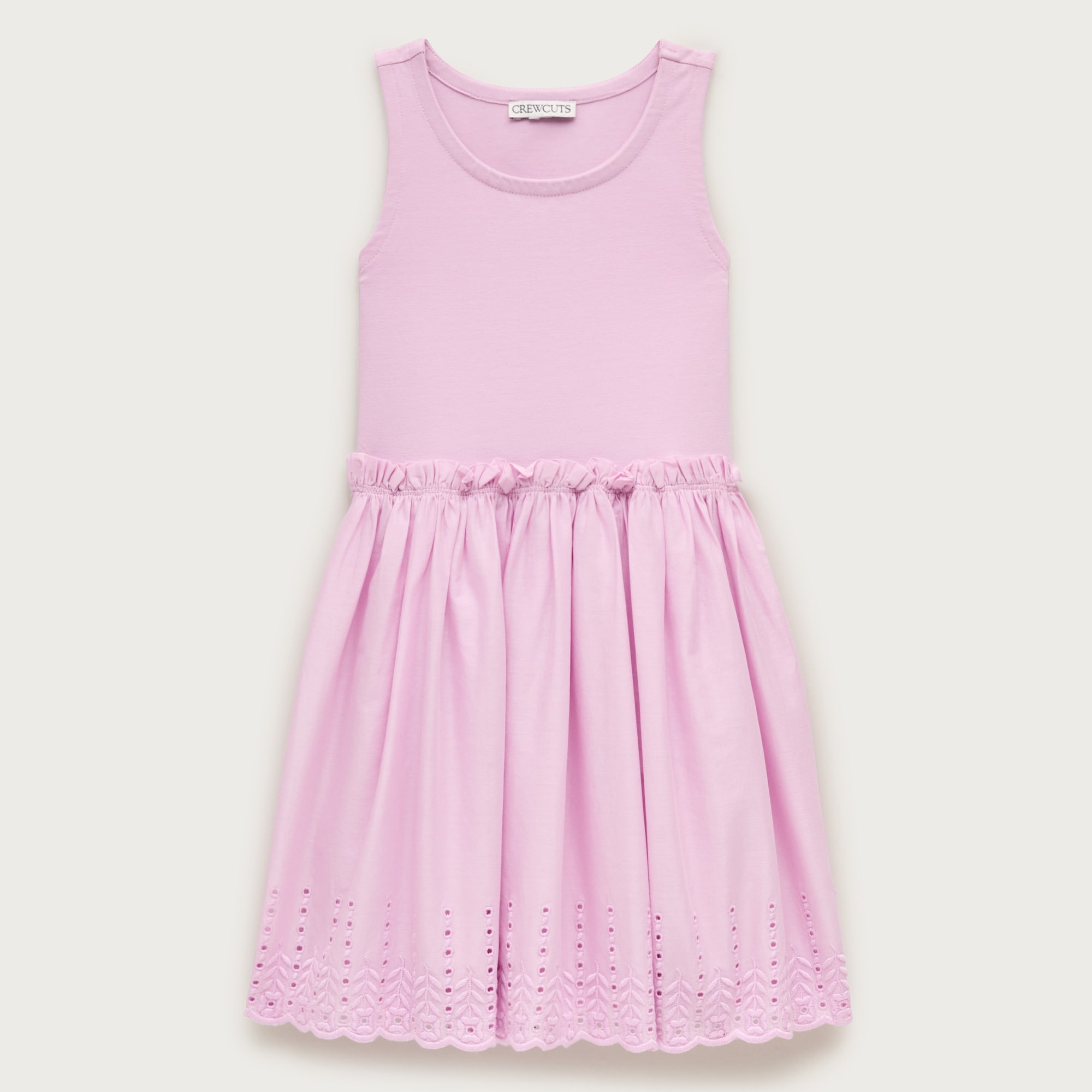 Girls' eyelet-trim mixy dress from J.Crew - $49.50 (37% off)
