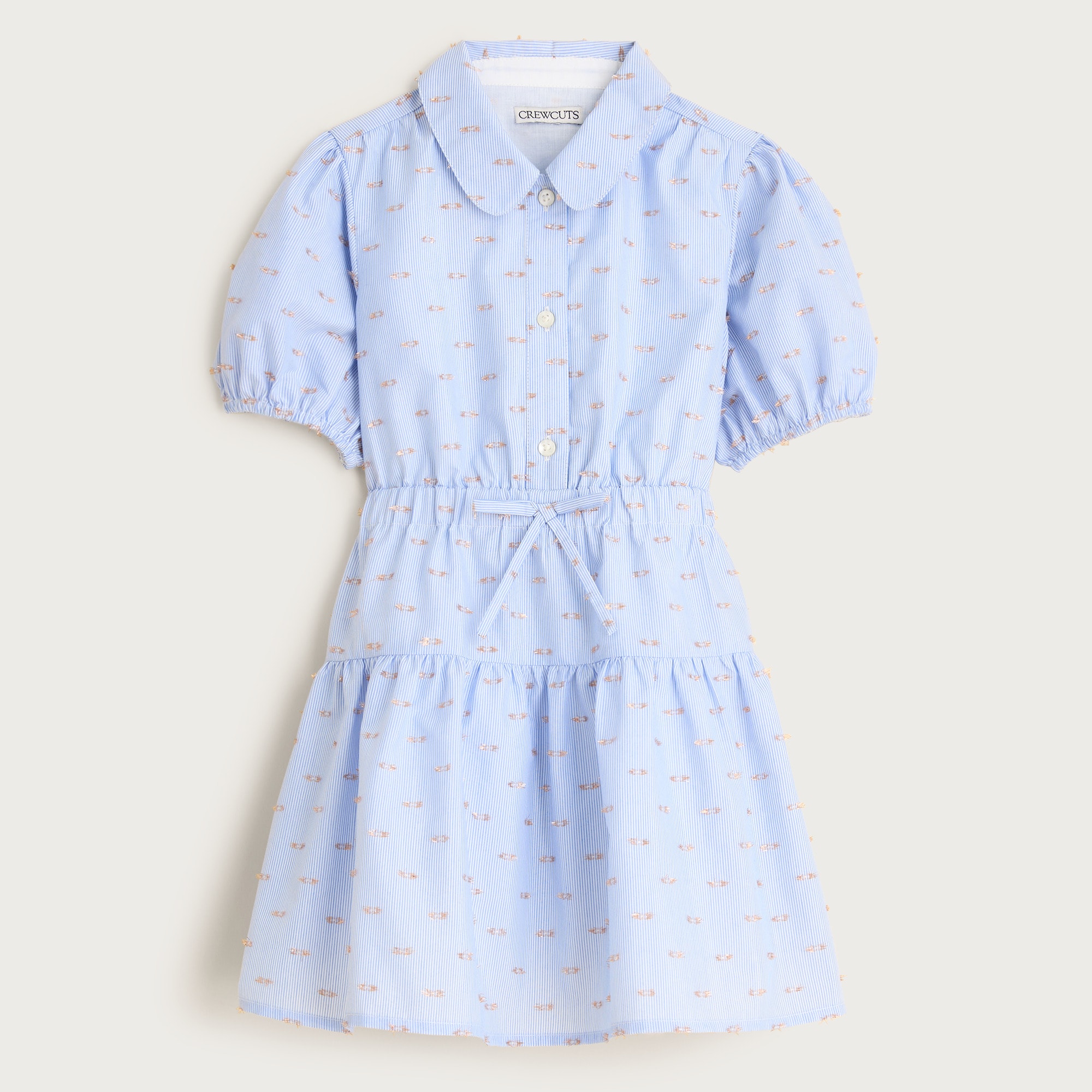 Girls' Amelia shirt-dress with Lurex® metallic threads