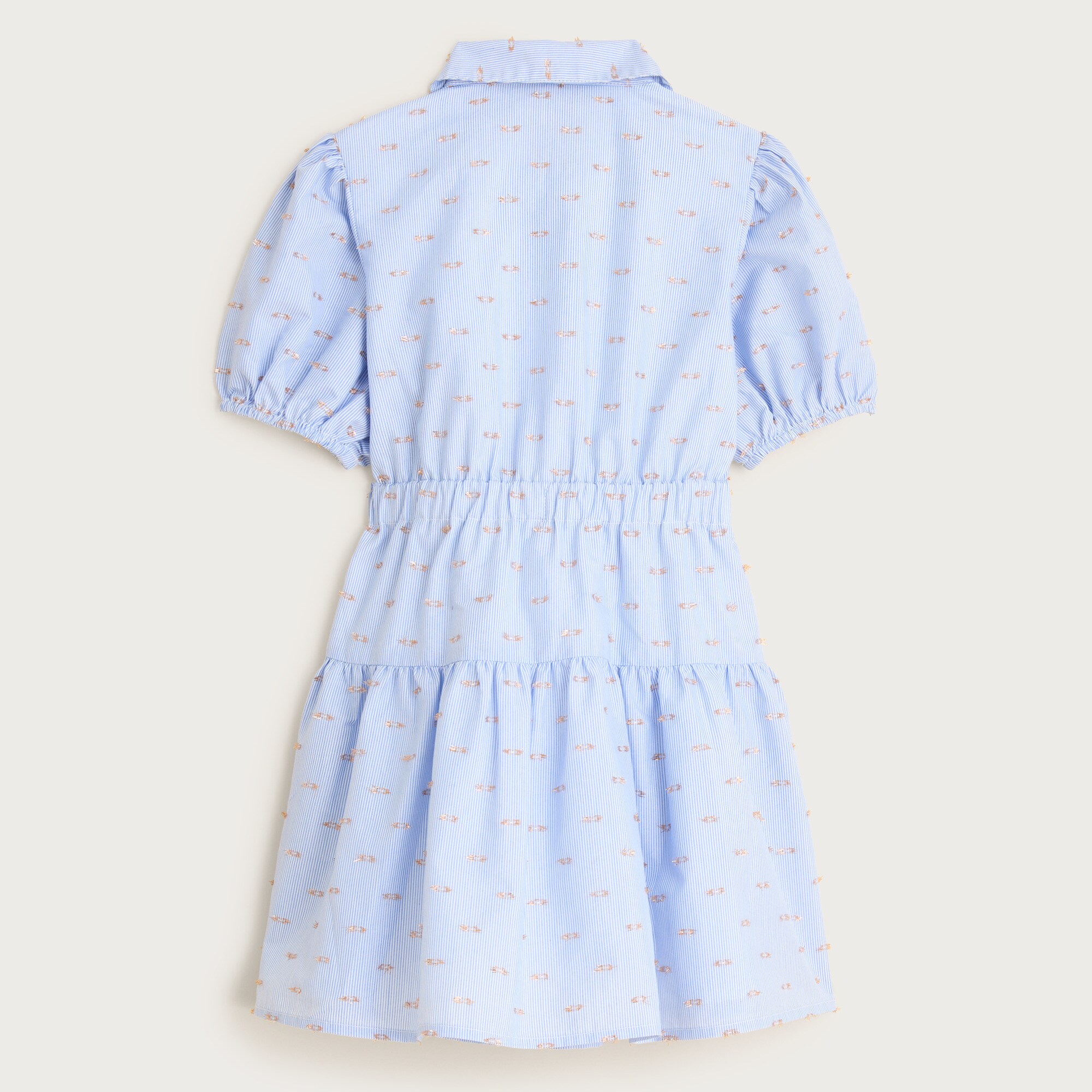 Girls' Amelia shirt-dress with Lurex® metallic threads