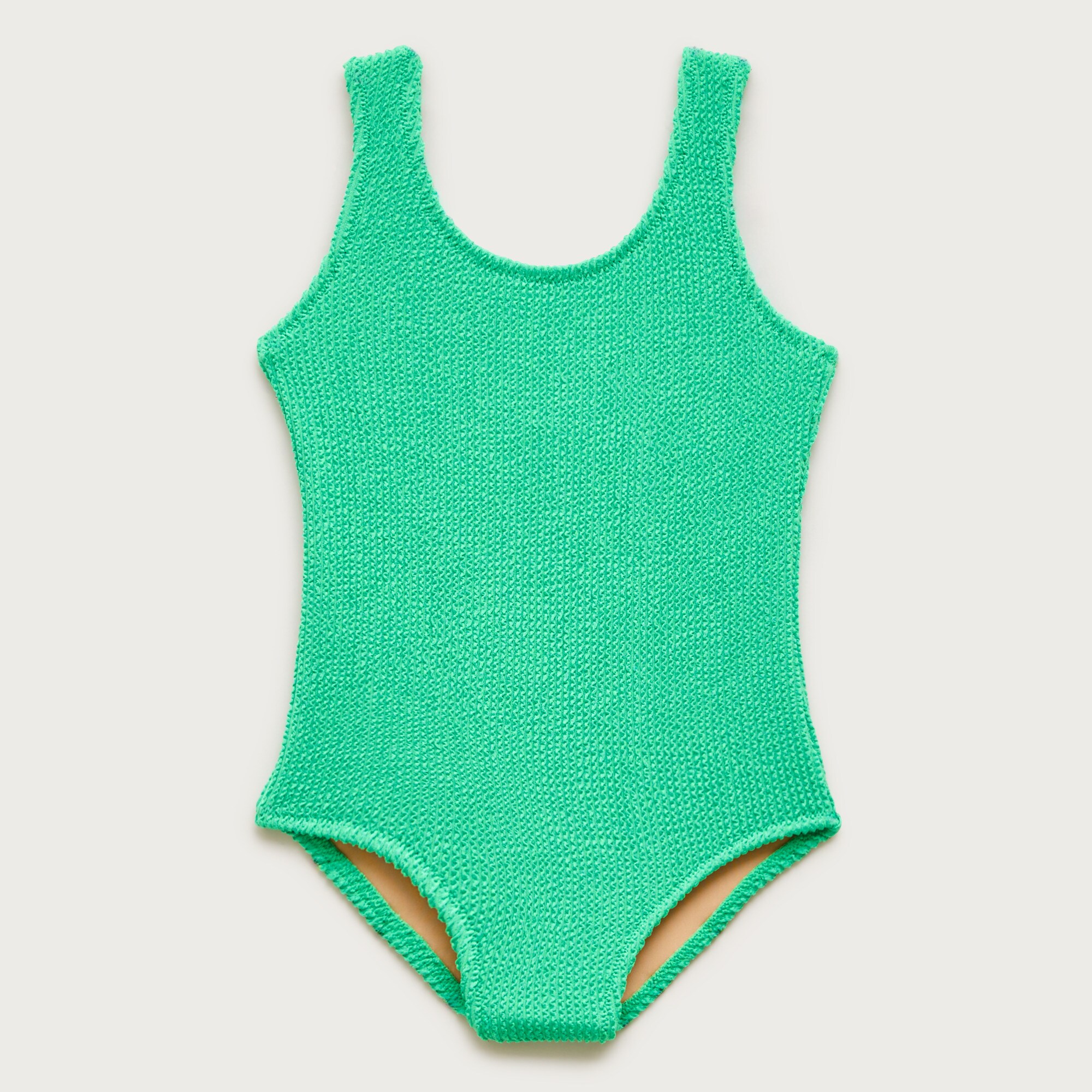 Girls' scrunchie scoopneck one-piece swimsuit