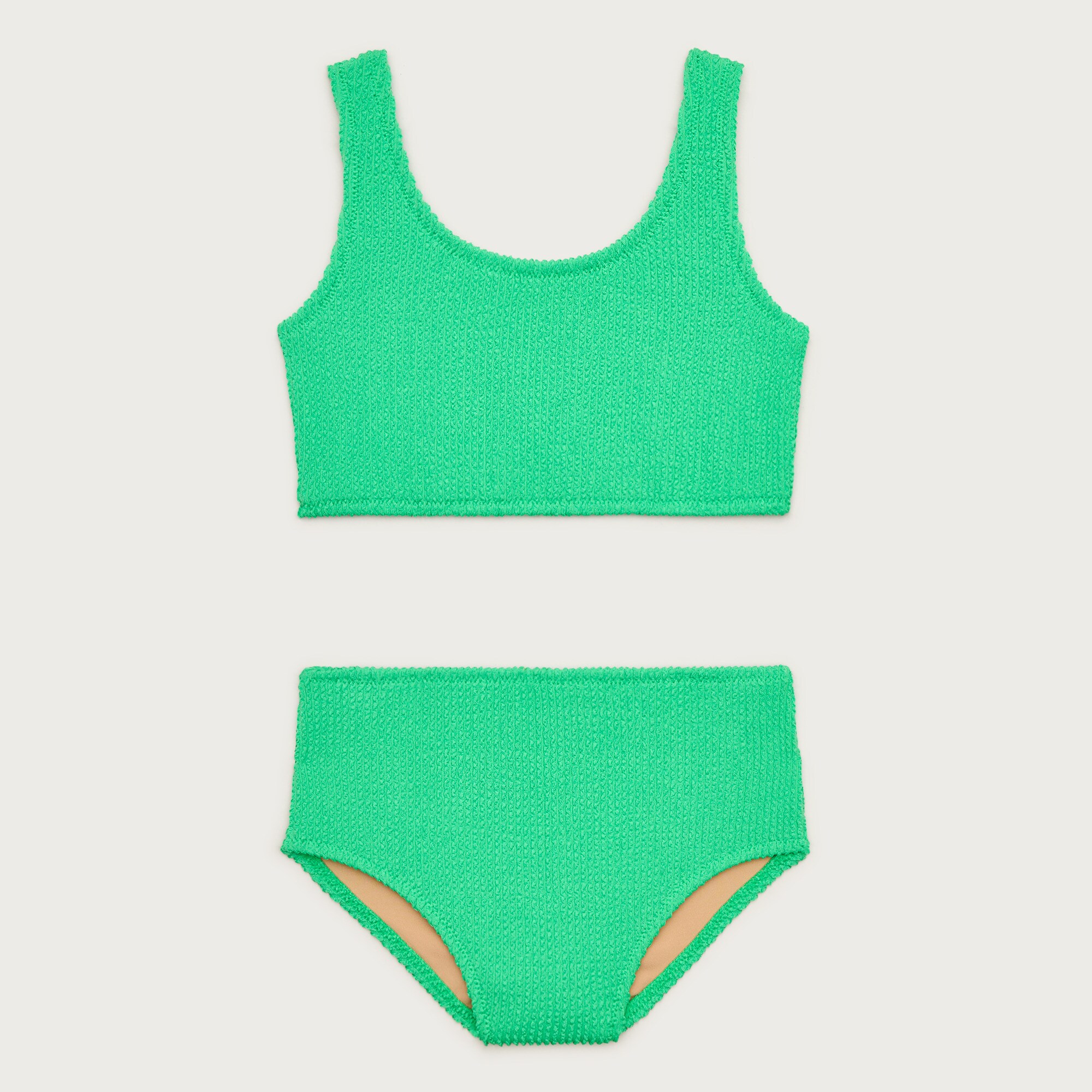  Girls' scrunchie scoopneck two-piece swimsuit