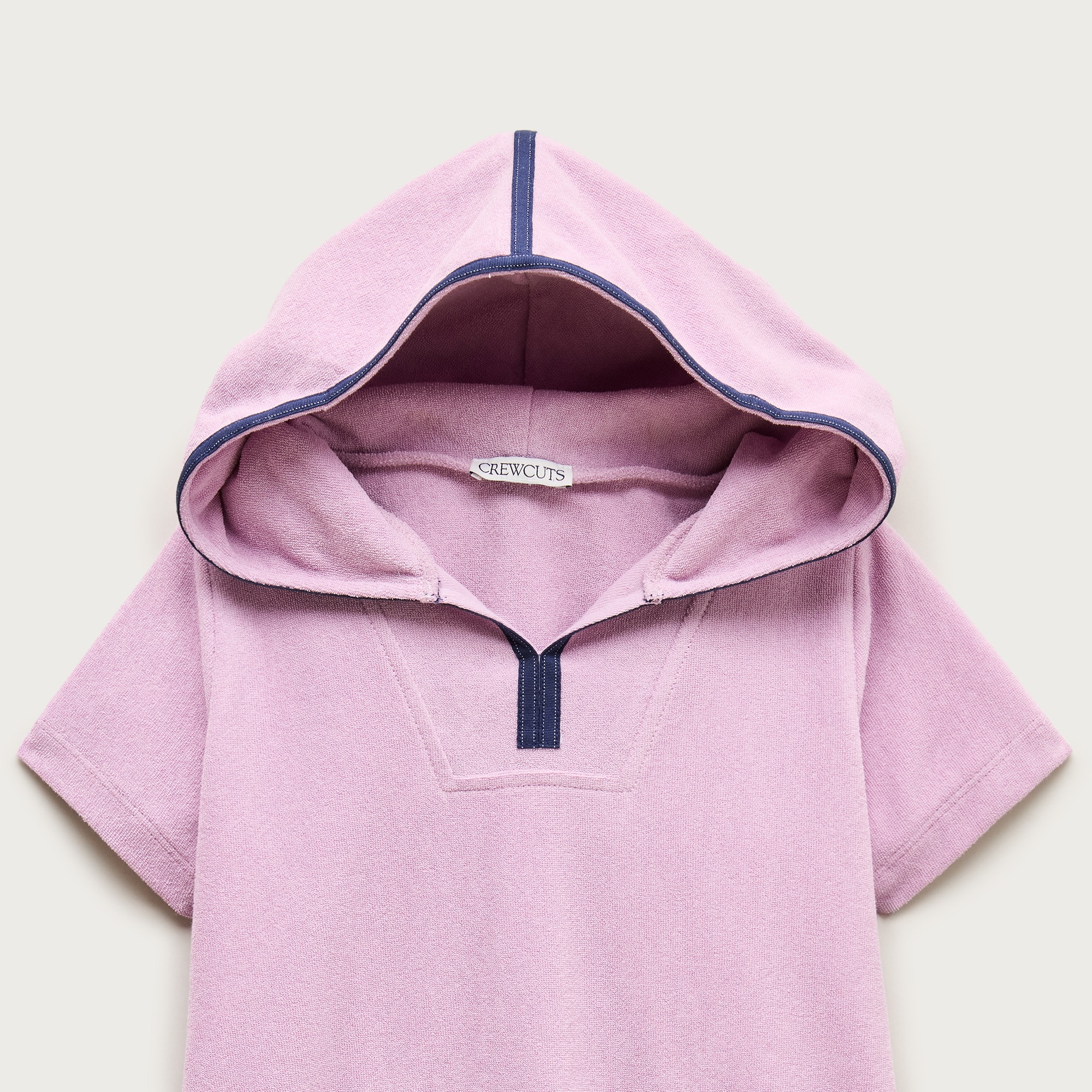 Girls' hooded tunic in towel terry