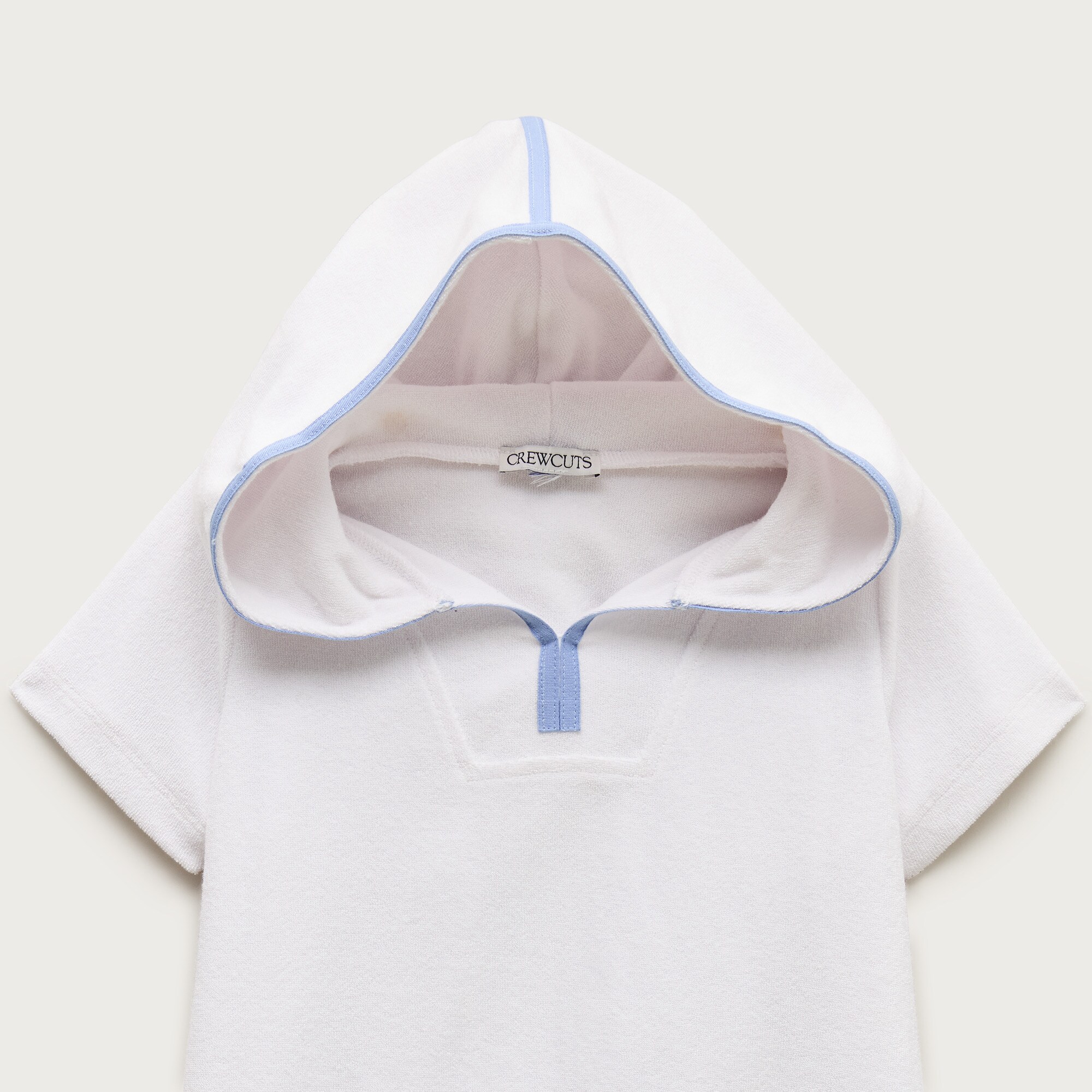 Girls' hooded tunic in towel terry