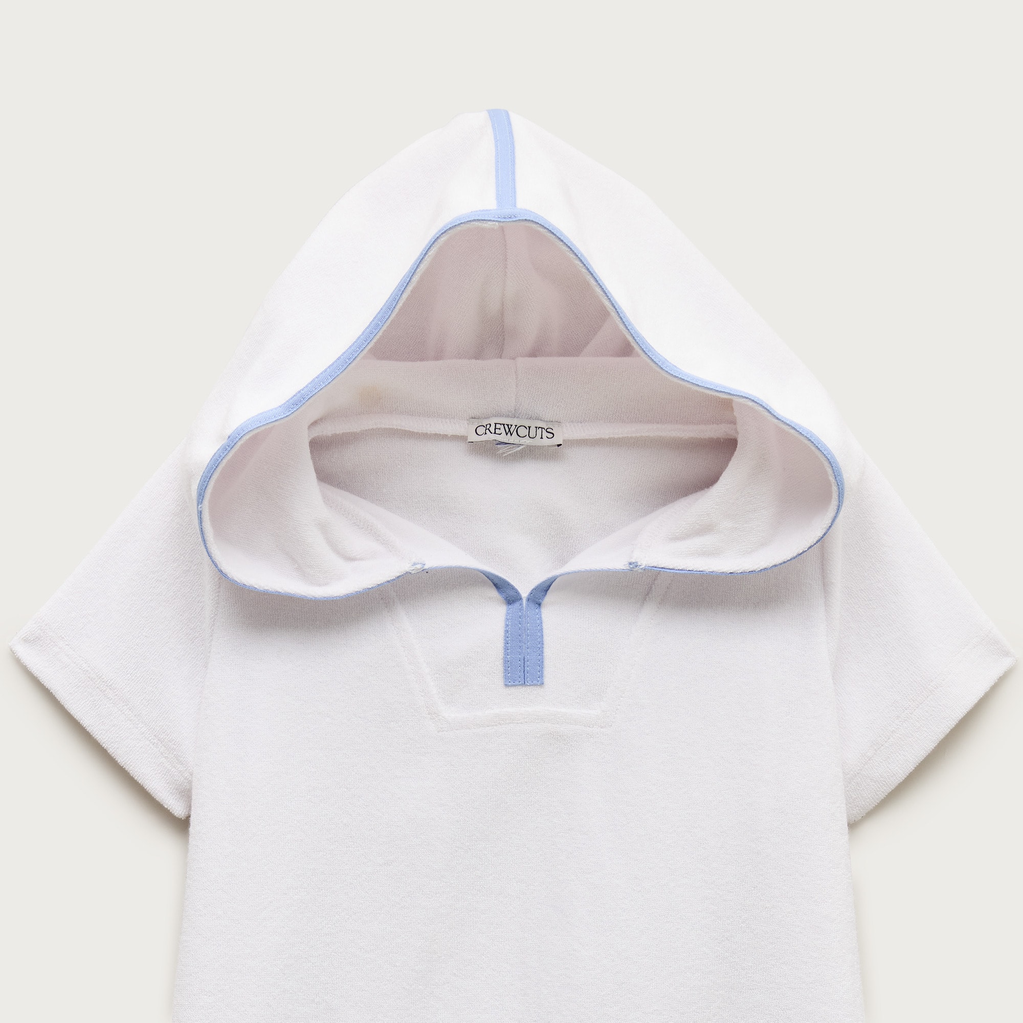 Girls' hooded tunic in towel terry