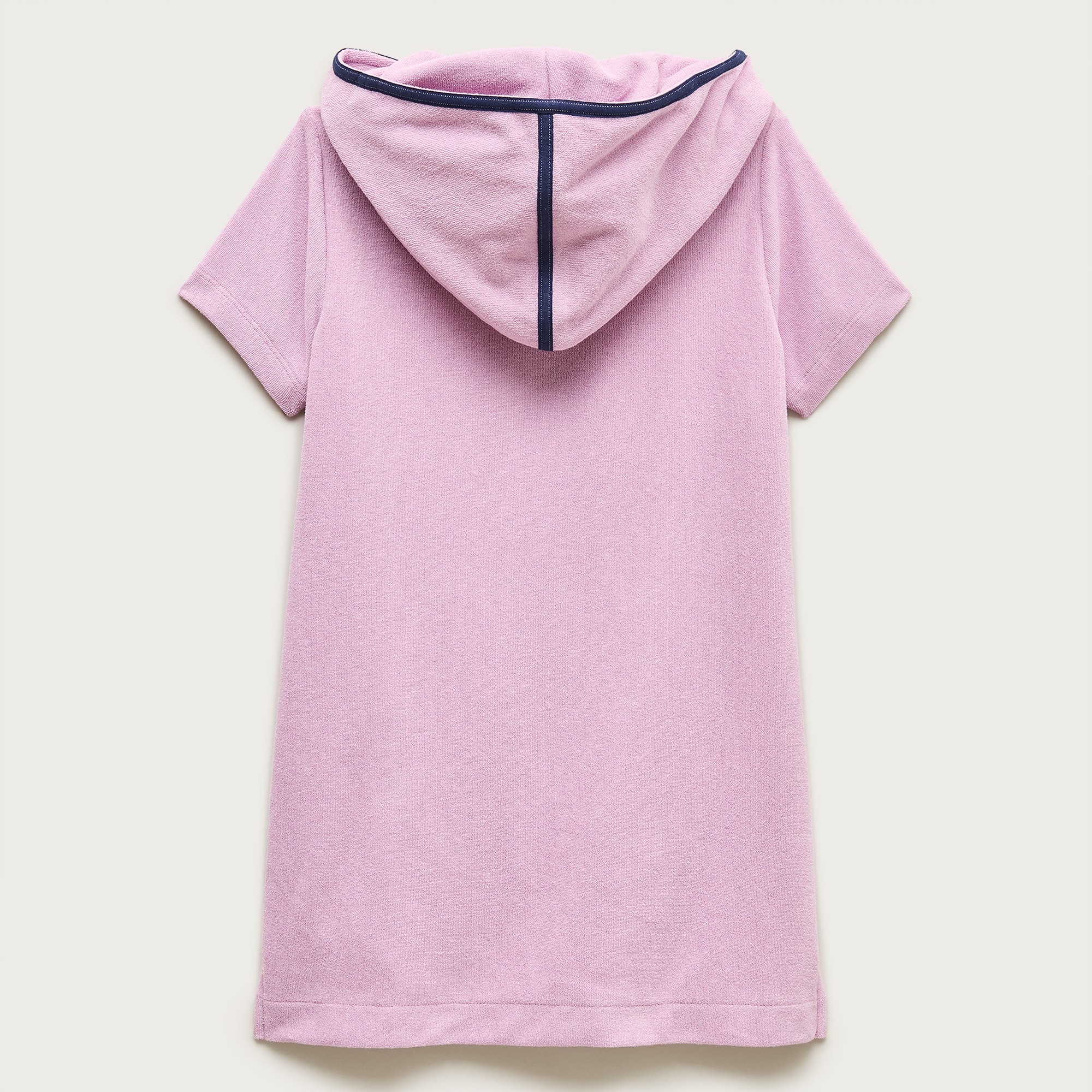 Girls' hooded tunic in towel terry