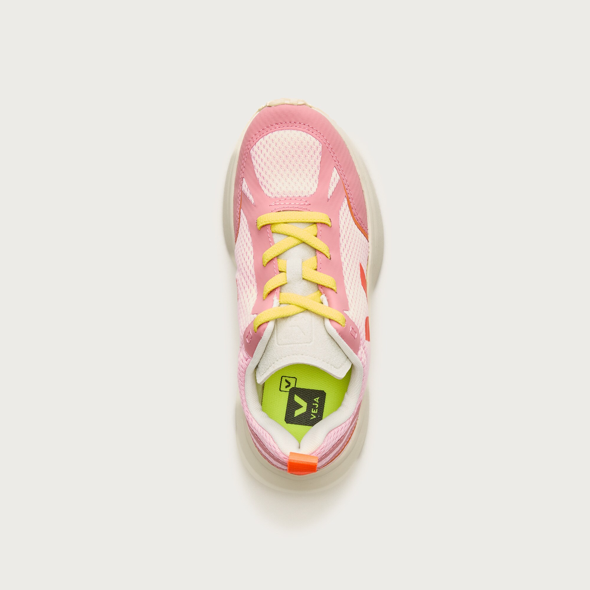 Girls' Veja™ canary lace-up sneakers