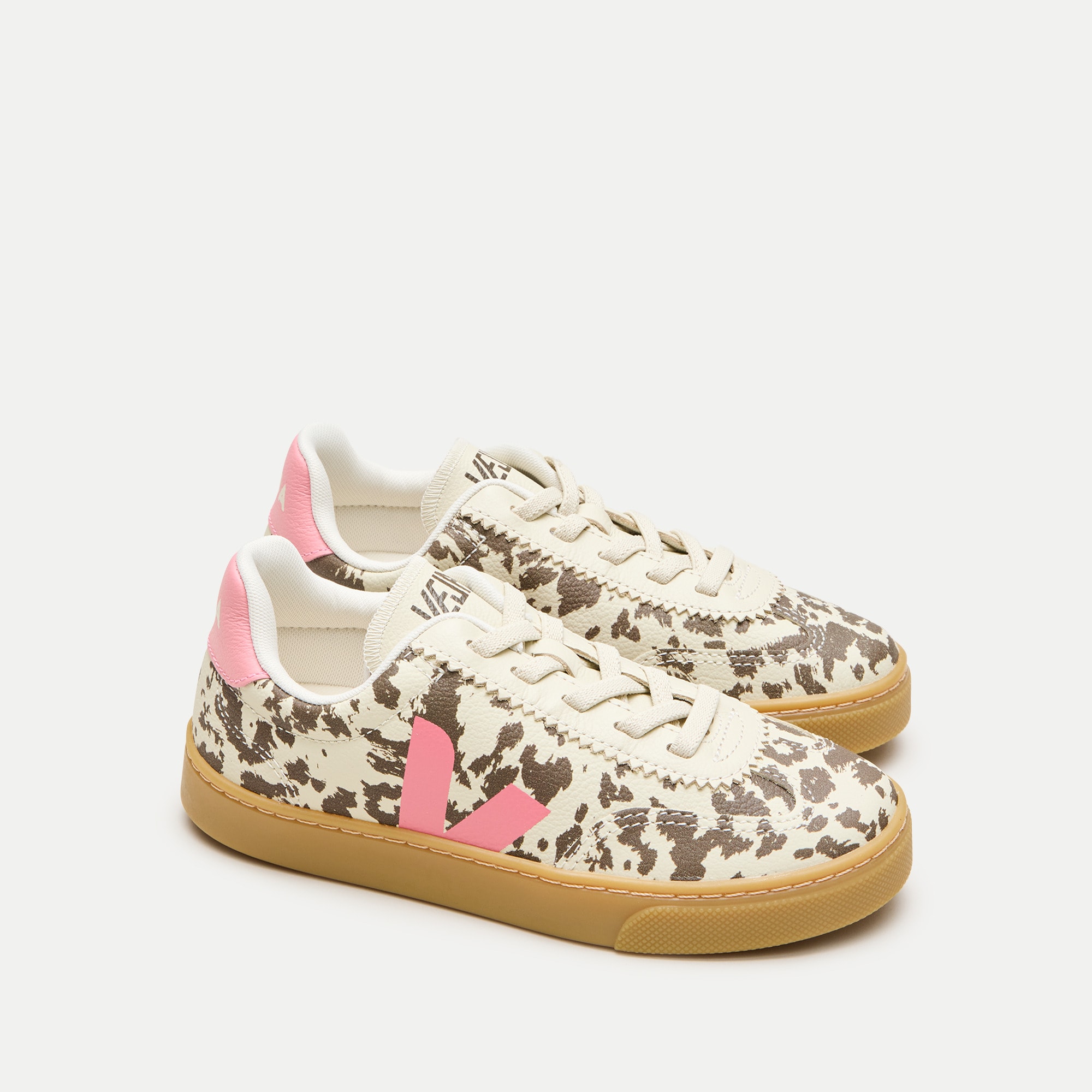 Kids' Veja™ volley metallic leather sneakers